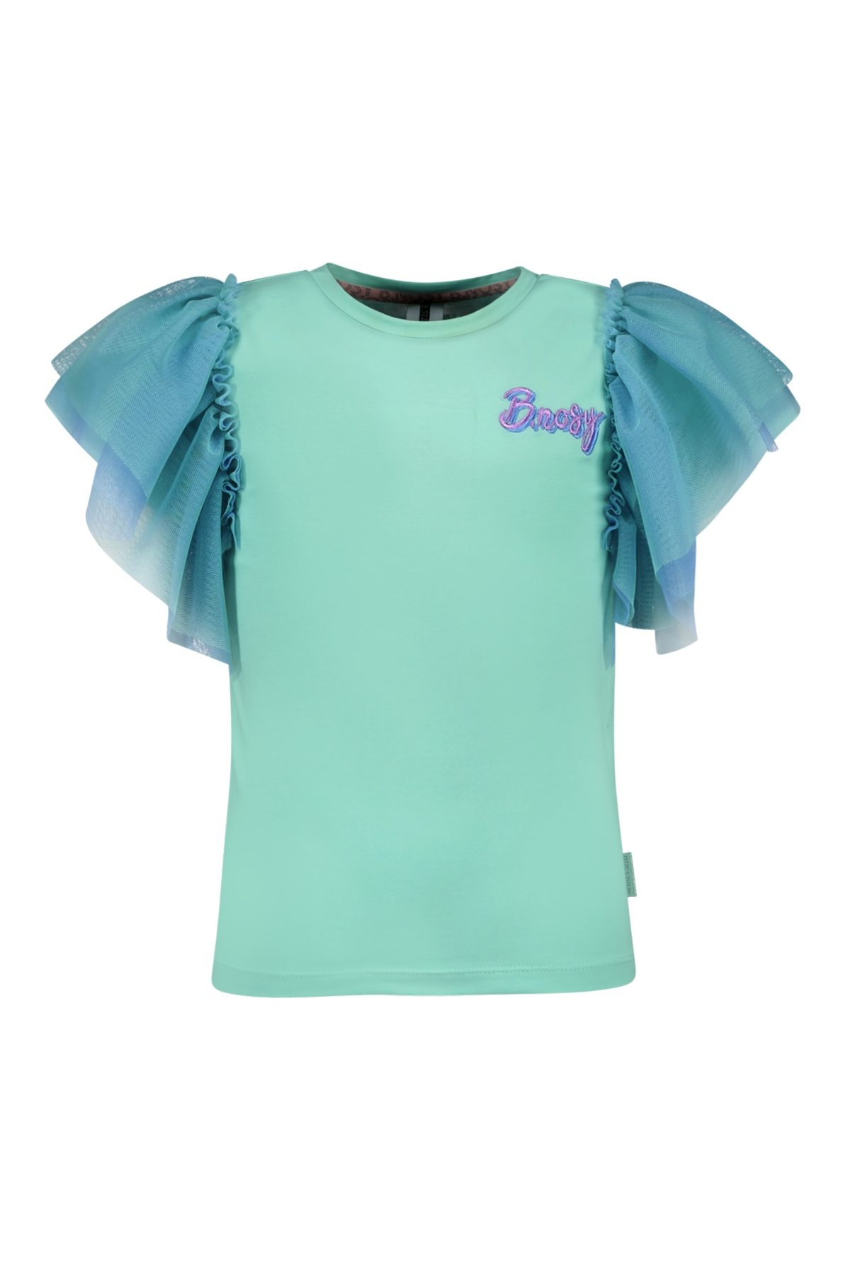 B.Nosy zomer top meisjes - cockatoo mint blauw - mesh mouwen - Tora B.Nosy zomer top meisjes - cockatoo mint blauw - mesh mouwen - Tora
