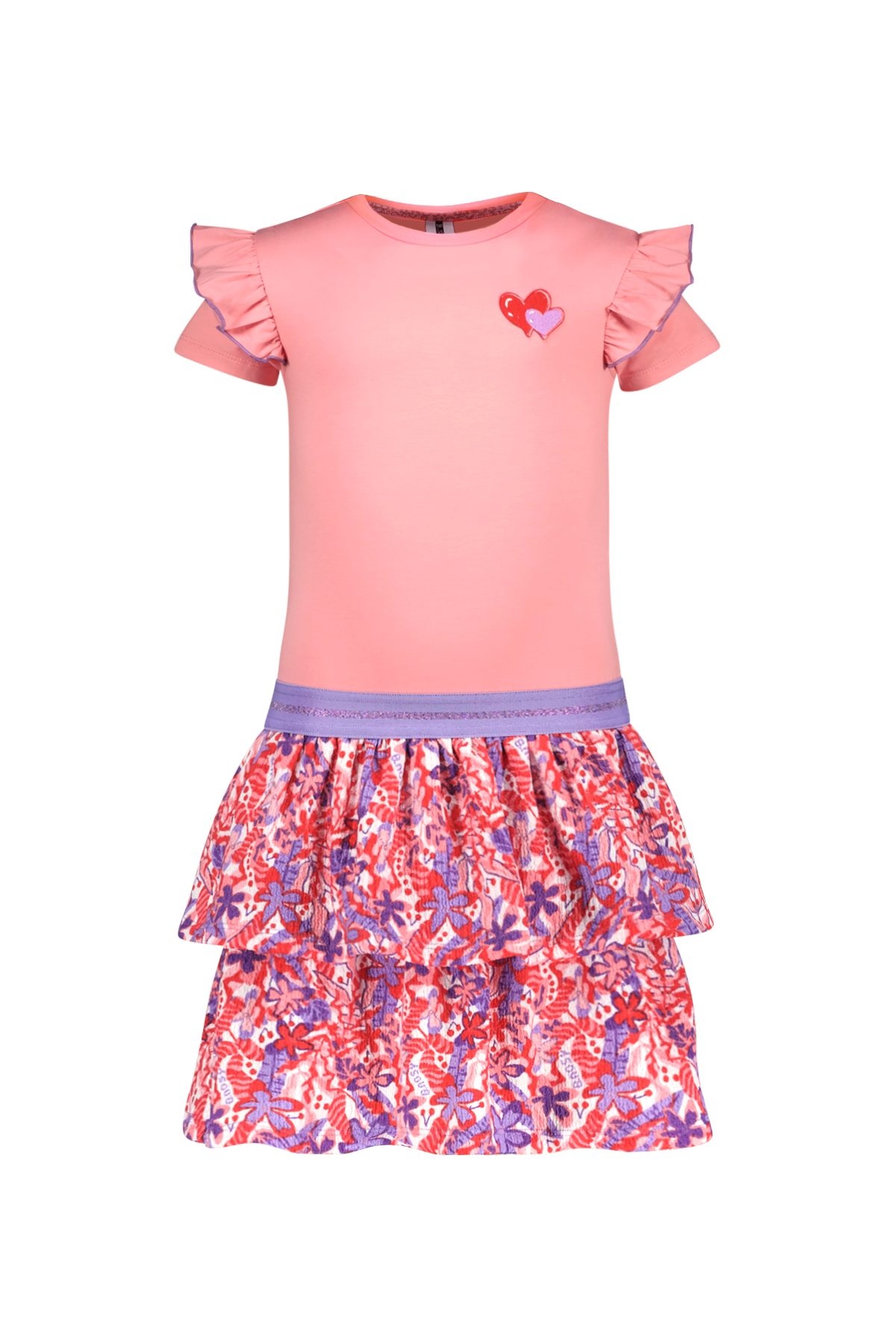 B.Nosy zomer jurk meisjes - geranium roze - 2-laags - Dua B.Nosy zomer jurk meisjes - geranium roze - 2-laags - Dua
