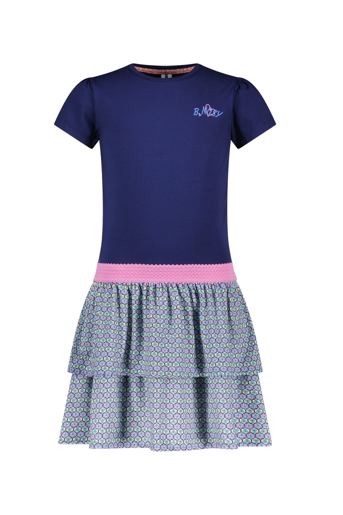 B.Nosy zomer jurk meisjes - lake blauw - 2-laags - Dunya B.Nosy zomer jurk meisjes - lake blauw - 2-laags - Dunya