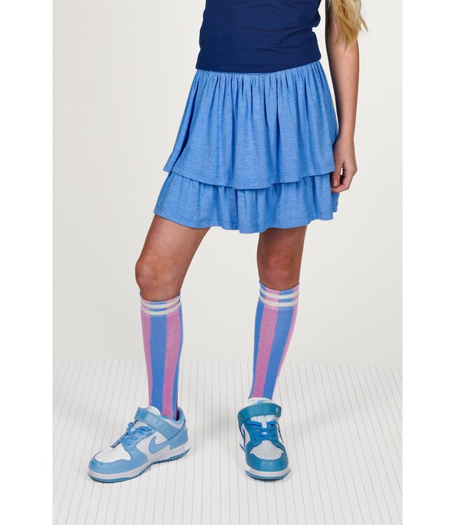 B.Nosy zomer kniekousen meisjes - paars/blauw gestreept - Molly