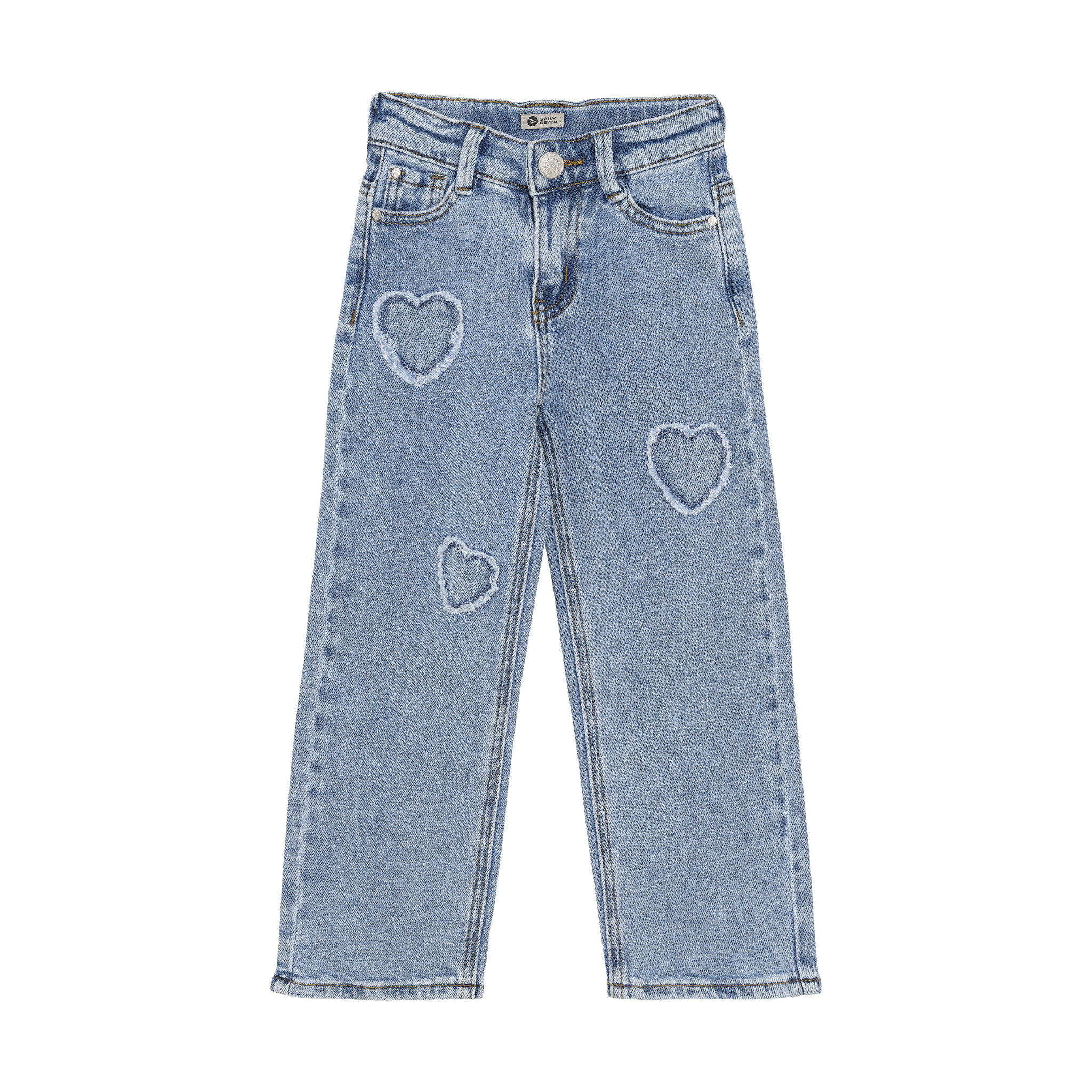 Daily7 Zomer broek meisjes - medium blauw - 2300 wide fit used Daily7 Zomer broek meisjes - medium blauw - 2300 wide fit used