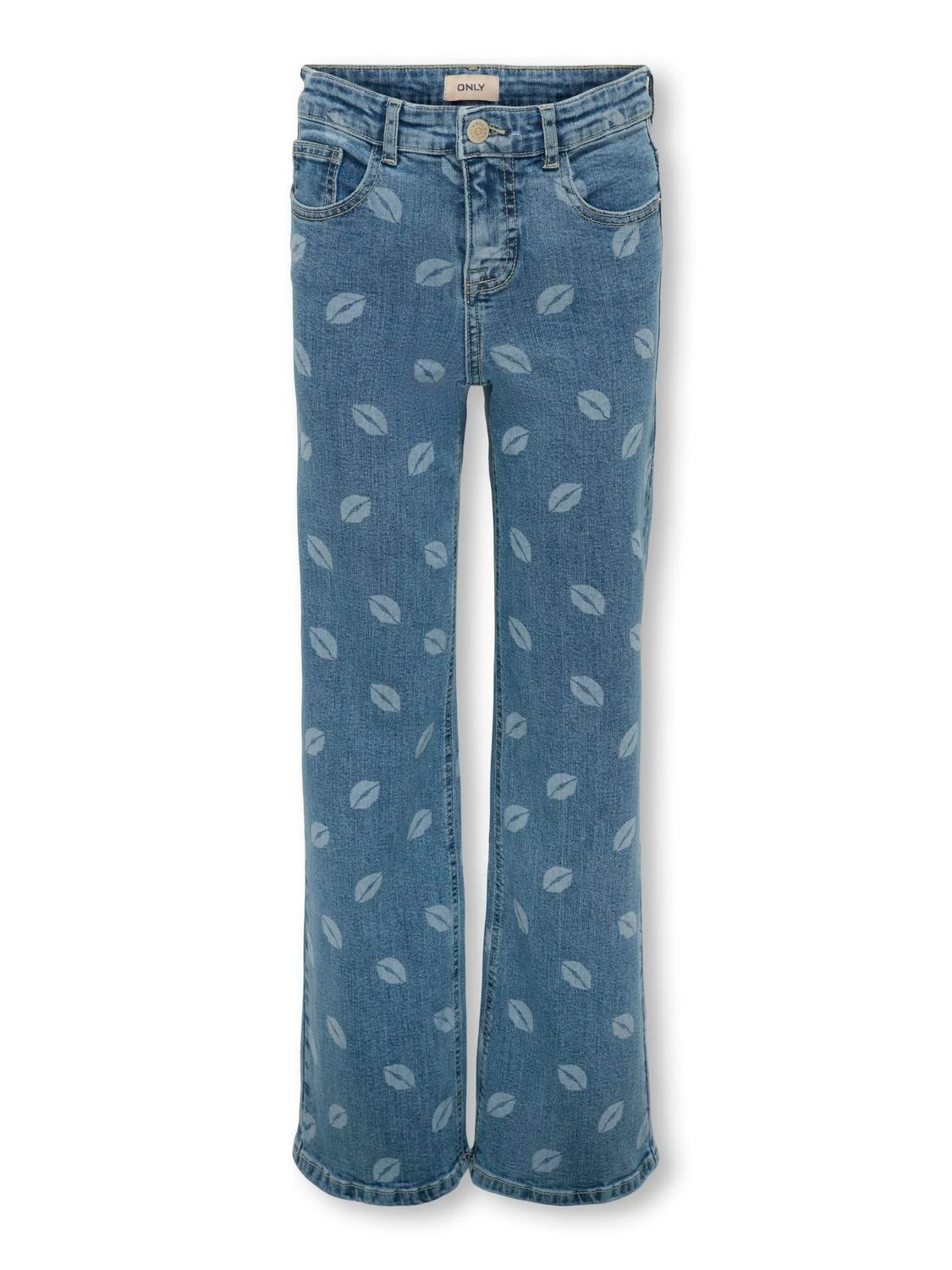 Kids ONLY zomer jeans broek meisjes - wide fit - medium blauw denim - Kogjuicy Kids ONLY zomer jeans broek meisjes - wide fit - medium blauw denim - Kogjuicy