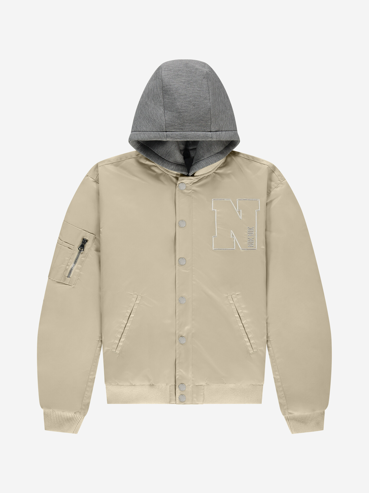 Nik&Nik zomer biker jasje meisjes - taupe - Nicky Nik&Nik zomer biker jasje meisjes - taupe - Nicky
