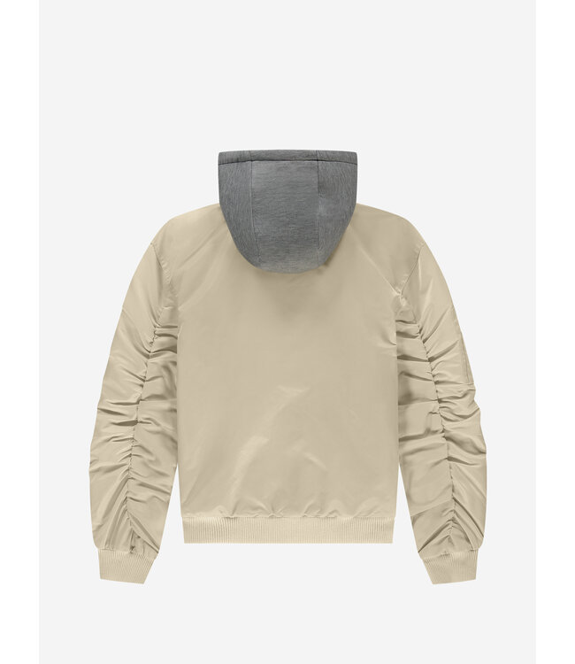 Nik&Nik zomer biker jasje meisjes - taupe - Nicky