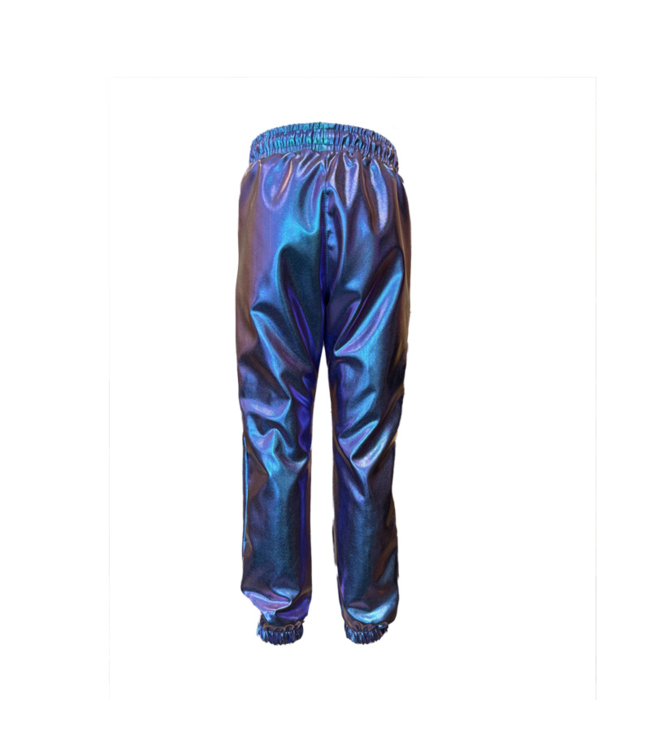 Dutch Dream denim zomer broek meisjes metallic - blauw - Kisiwa