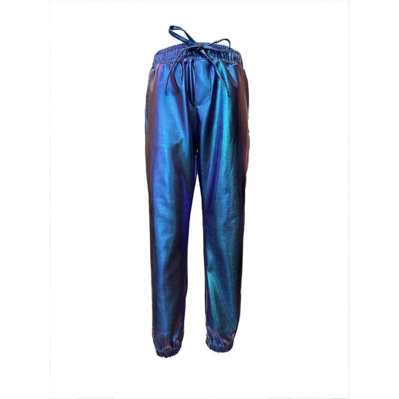 Dutch Dream denim zomer broek meisjes metallic - blauw - Kisiwa Dutch Dream denim zomer broek meisjes metallic - blauw - Kisiwa