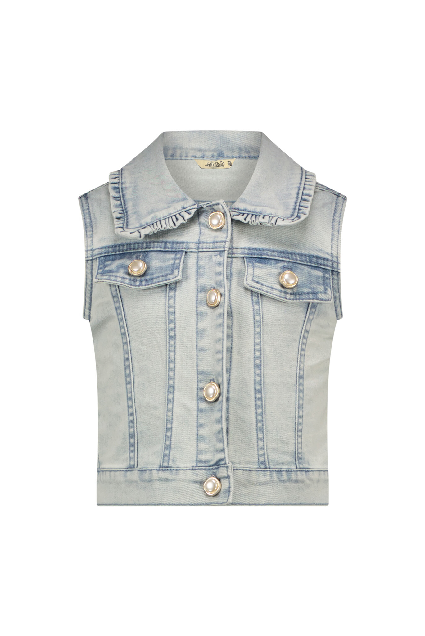 Le Chic zomer gilet meisjes - denim blauw - Angel Le Chic zomer gilet meisjes - denim blauw - Angel