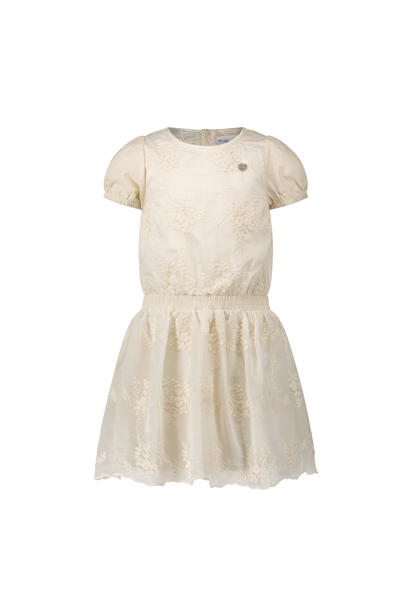 Le Chic zomer jurk meisjes - creme wit - Salsma Le Chic zomer jurk meisjes - creme wit - Salsma