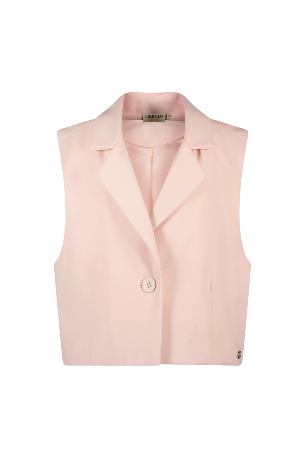 Like Flo zomer gilet meisjes - licht roze - tweed - Demi Like Flo zomer gilet meisjes - licht roze - tweed - Demi