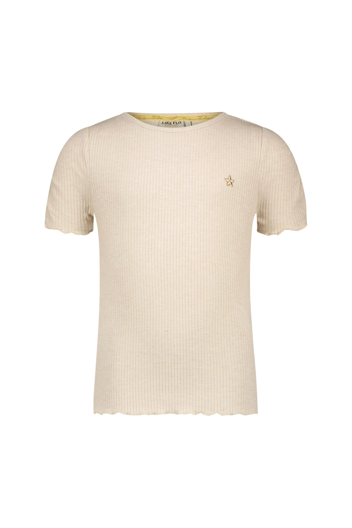 Like Flo zomer shirt meisjes - off wit - rib - Elise Like Flo zomer shirt meisjes - off wit - rib - Elise