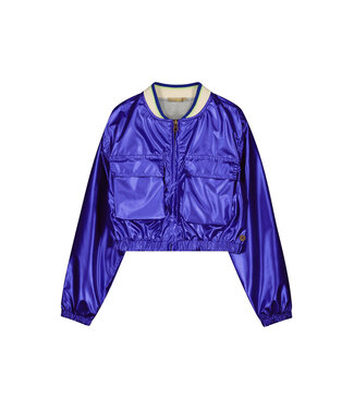 Like Flo zomer bomber jack meisjes teens - kobalt blauw - metallic - Donald