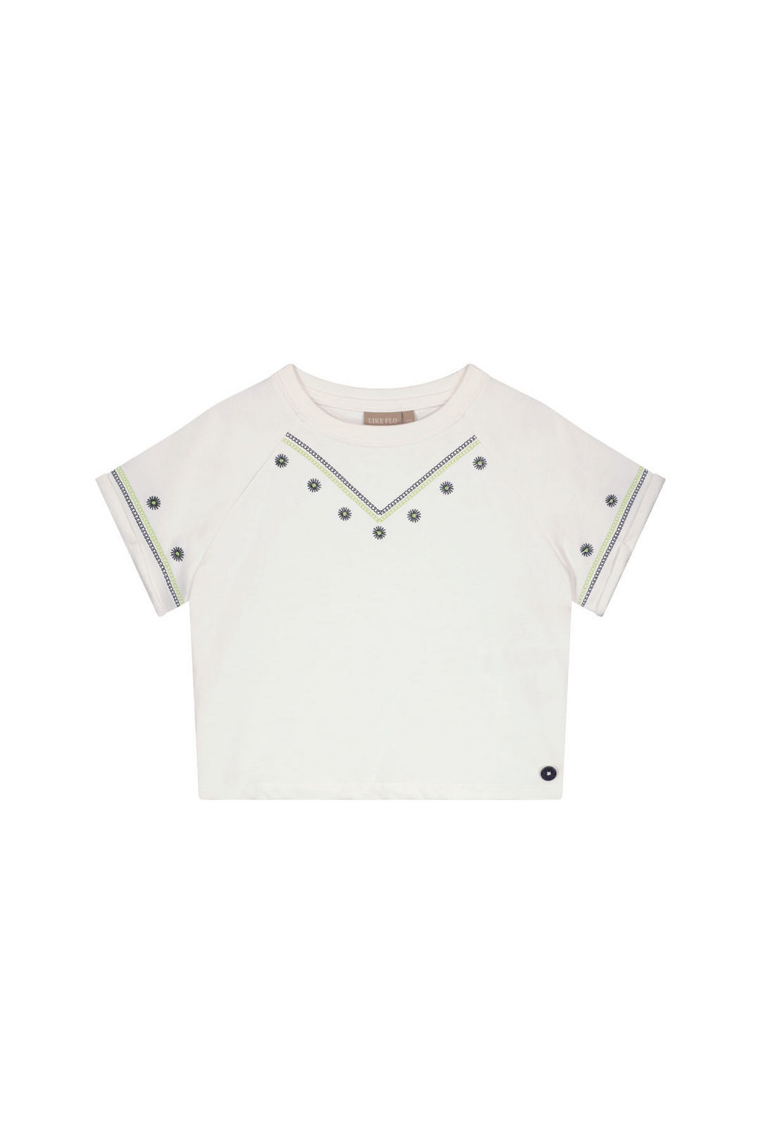 Like Flo zomer sweater meisjes teens - off wit - cropped - Dazy Like Flo zomer sweater meisjes teens - off wit - cropped - Dazy