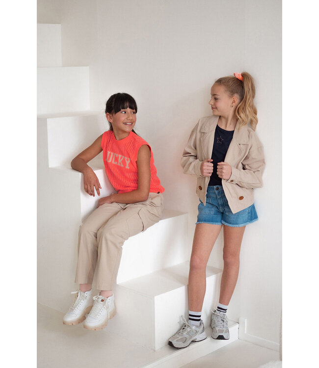 Like Flo zomer broek meisjes teens - zand - twill - Fien