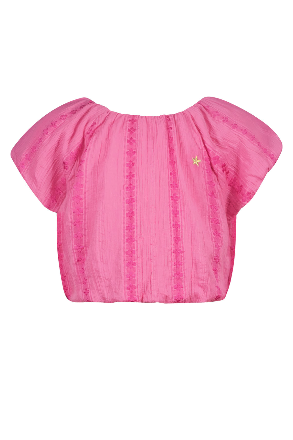 Like Flo zomer top meisjes - fuchsia - ballon - Carmen Like Flo zomer top meisjes - fuchsia - ballon - Carmen