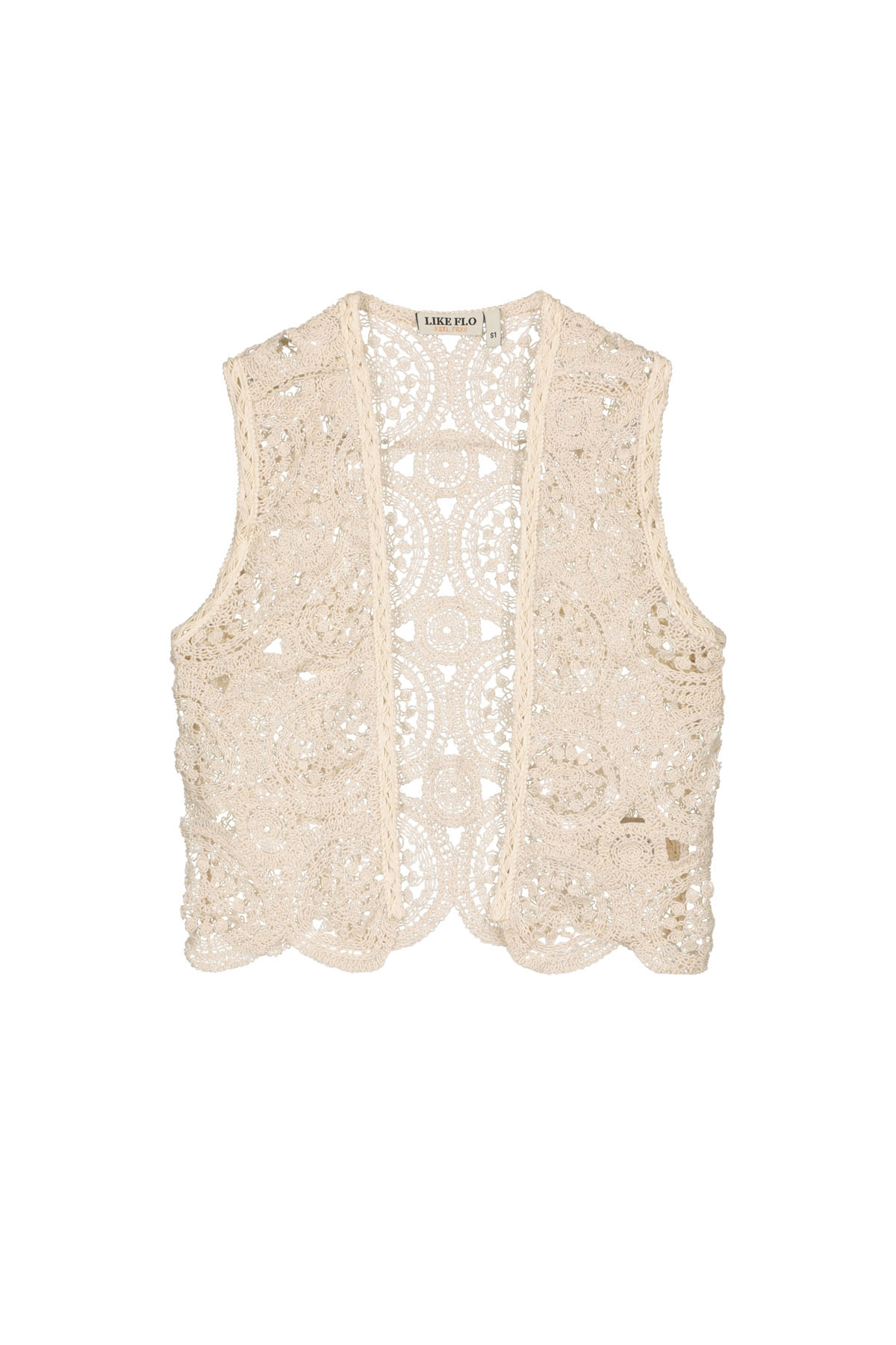 Like Flo zomer gilet meisjes - kit - gebreid, crochet - Diana Like Flo zomer gilet meisjes - kit - gebreid, crochet - Diana