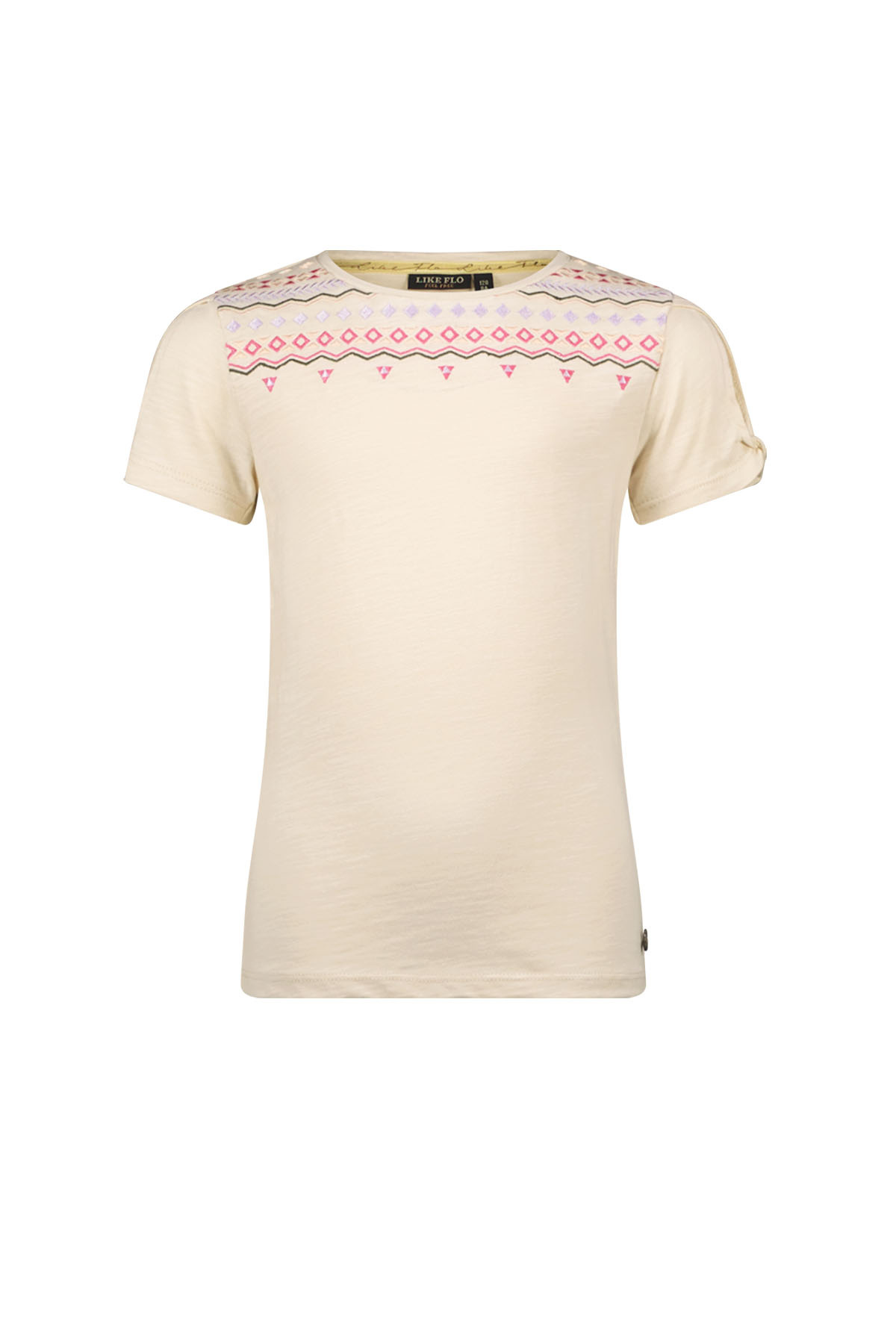 Like Flo zomer t-shirt meisjes - kit - slub, embroiderie - Elodie Like Flo zomer t-shirt meisjes - kit - slub, embroiderie - Elodie