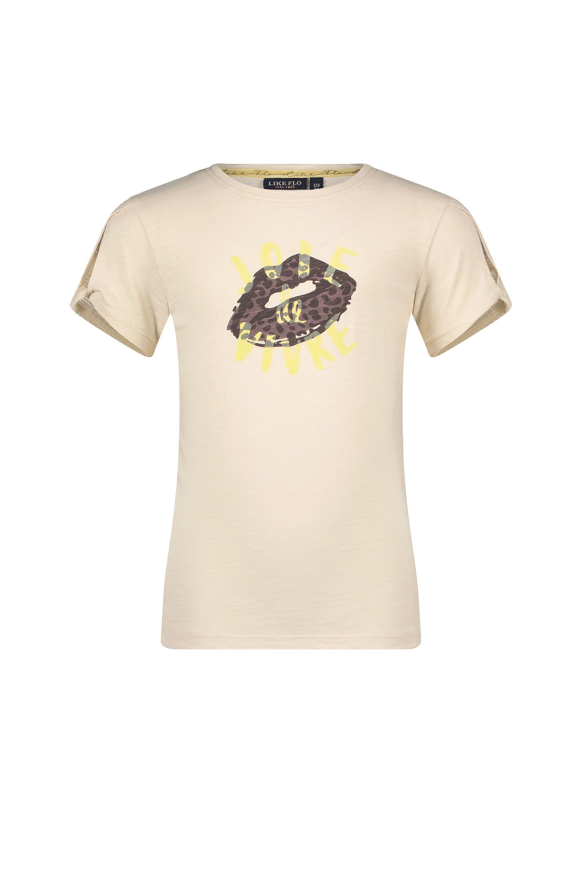 Like Flo zomer t-shirt meisjes - creme - slub, embroiderie - Elodie Like Flo zomer t-shirt meisjes - creme - slub, embroiderie - Elodie