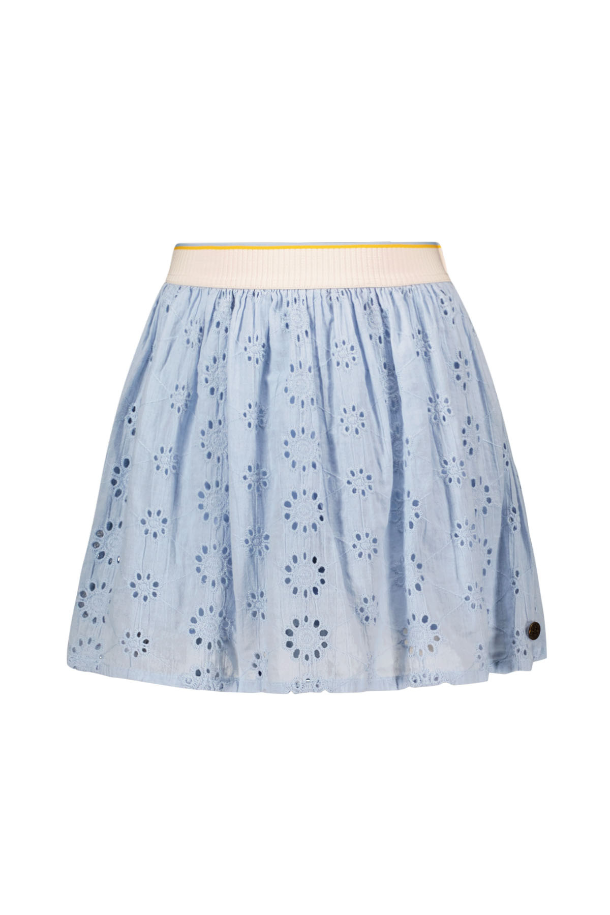 Like Flo zomer rok meisjes - ice blauw - broderie anglaise - Sylke Like Flo zomer rok meisjes - ice blauw - broderie anglaise - Sylke