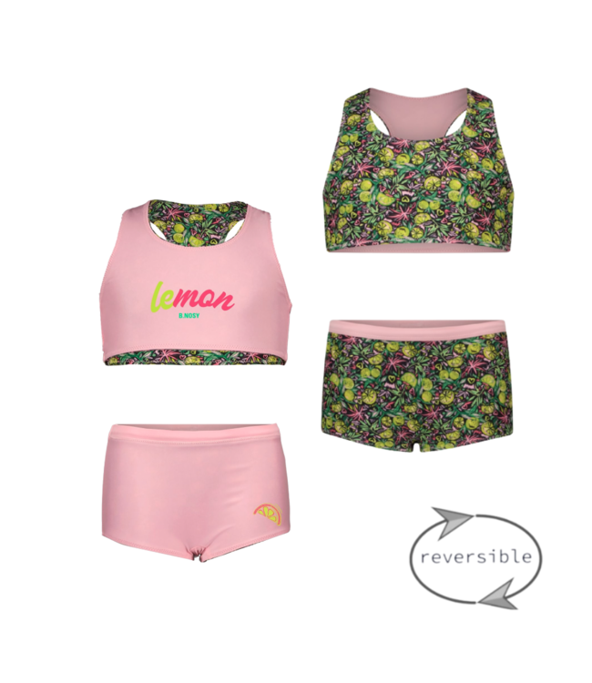 B.Nosy zomer reversibel bikini meisjes - groen/roze - Winona