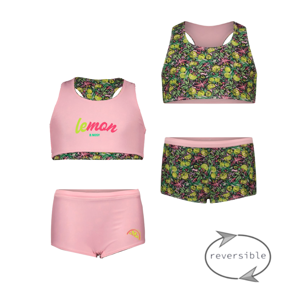 B.Nosy zomer reversibel bikini meisjes - groen/roze - Winona B.Nosy zomer reversibel bikini meisjes - groen/roze - Winona