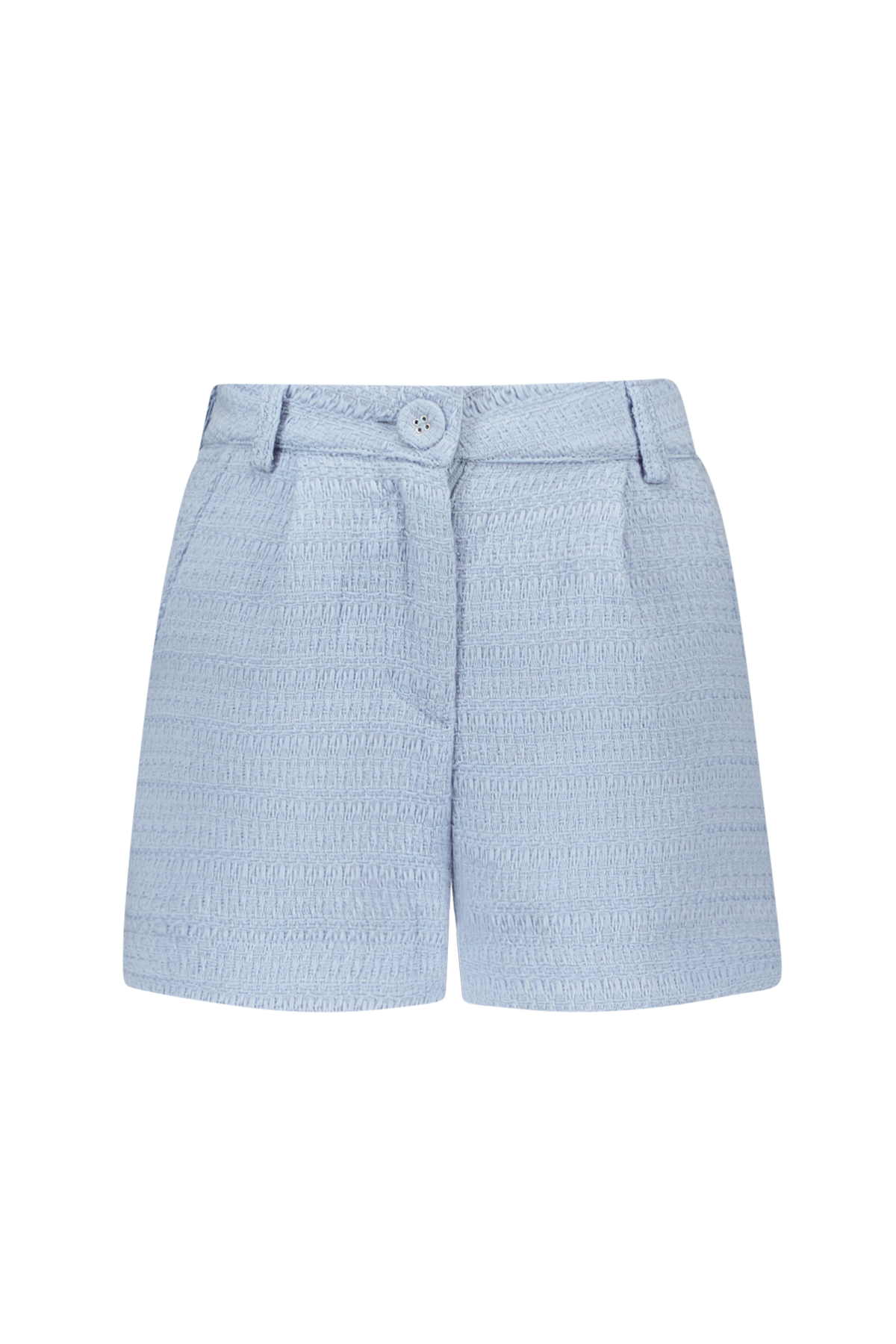 Like Flo zomer short meisjes - ice blauw - tweed - Finn Like Flo zomer short meisjes - ice blauw - tweed - Finn