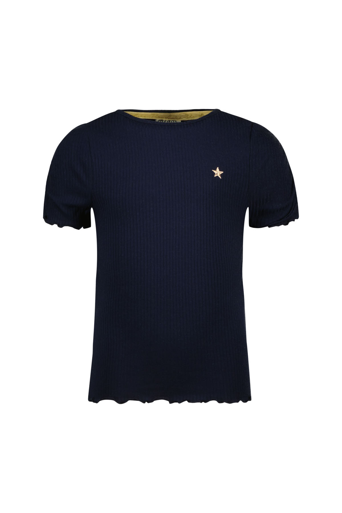Like Flo zomer t-shirt meisjes - navy blauw - rib - Elise Like Flo zomer t-shirt meisjes - navy blauw - rib - Elise