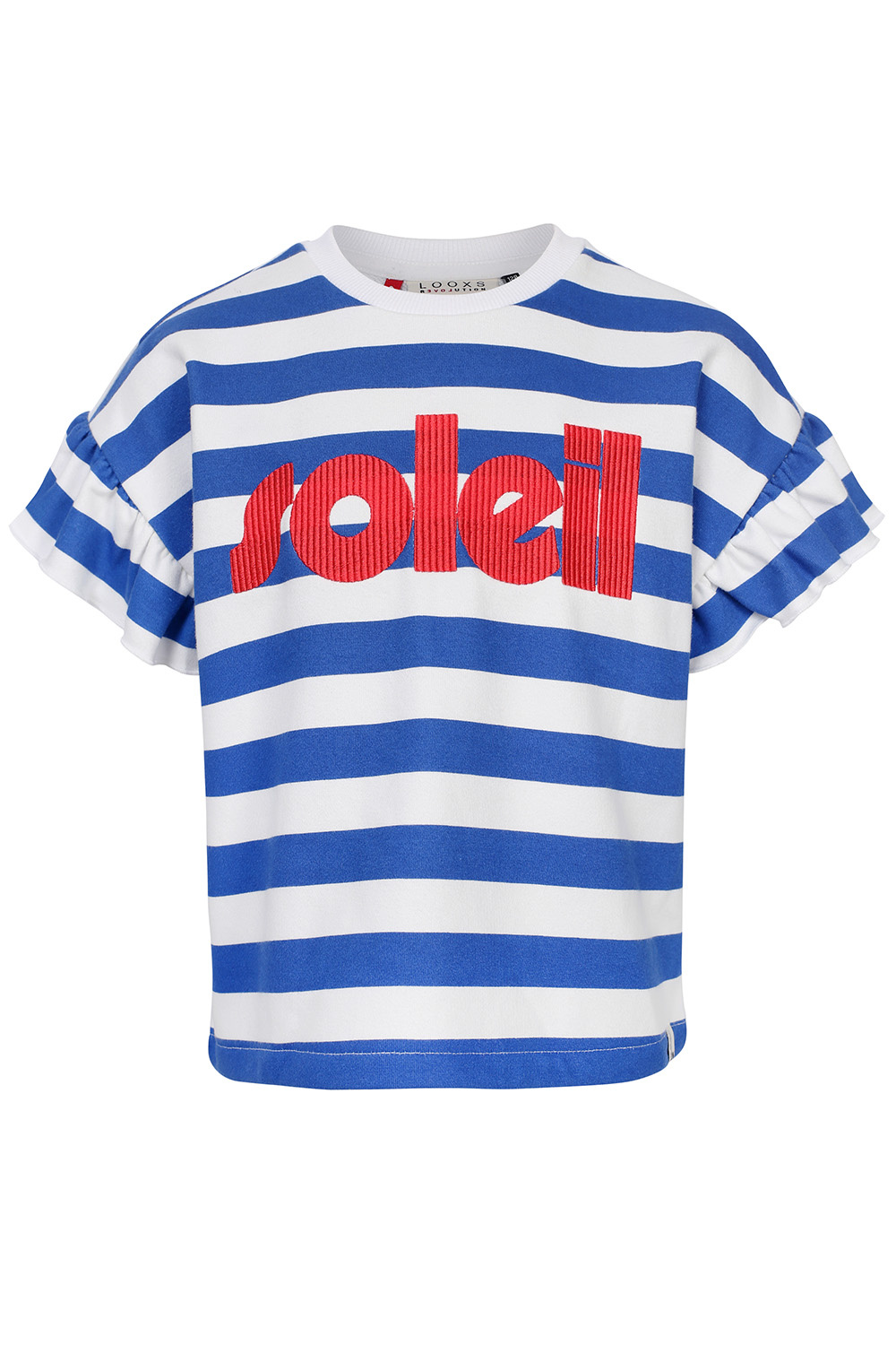 LOOXS Little Zomer sweater meisjes s/s gestreept - wit LOOXS Little Zomer sweater meisjes s/s gestreept - wit