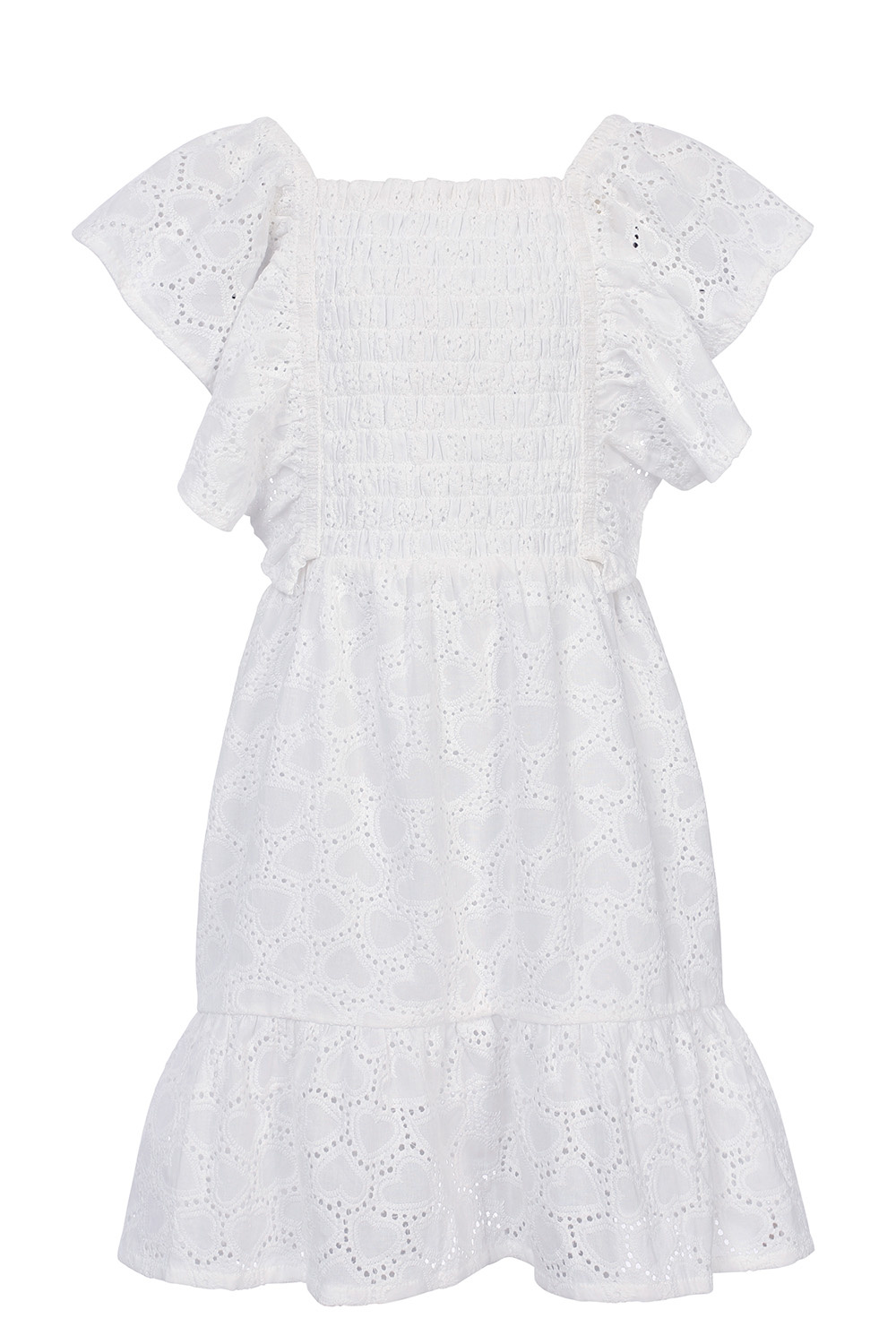 LOOXS Little Zomer jurk meisjes embroidery - wit LOOXS Little Zomer jurk meisjes embroidery - wit