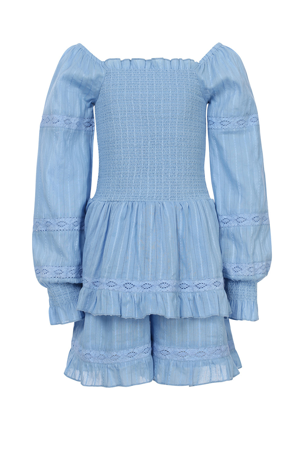 LOOXS 10sixteen Zomer jurk meisjes - blauw LOOXS 10sixteen Zomer jurk meisjes - blauw
