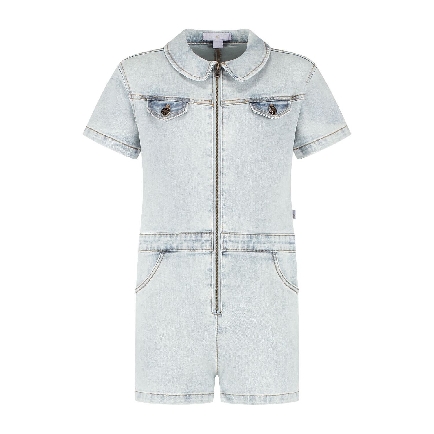 MAYCE zomer jeans jumpsuit meisjes - licht blauw denim MAYCE zomer jeans jumpsuit meisjes - licht blauw denim