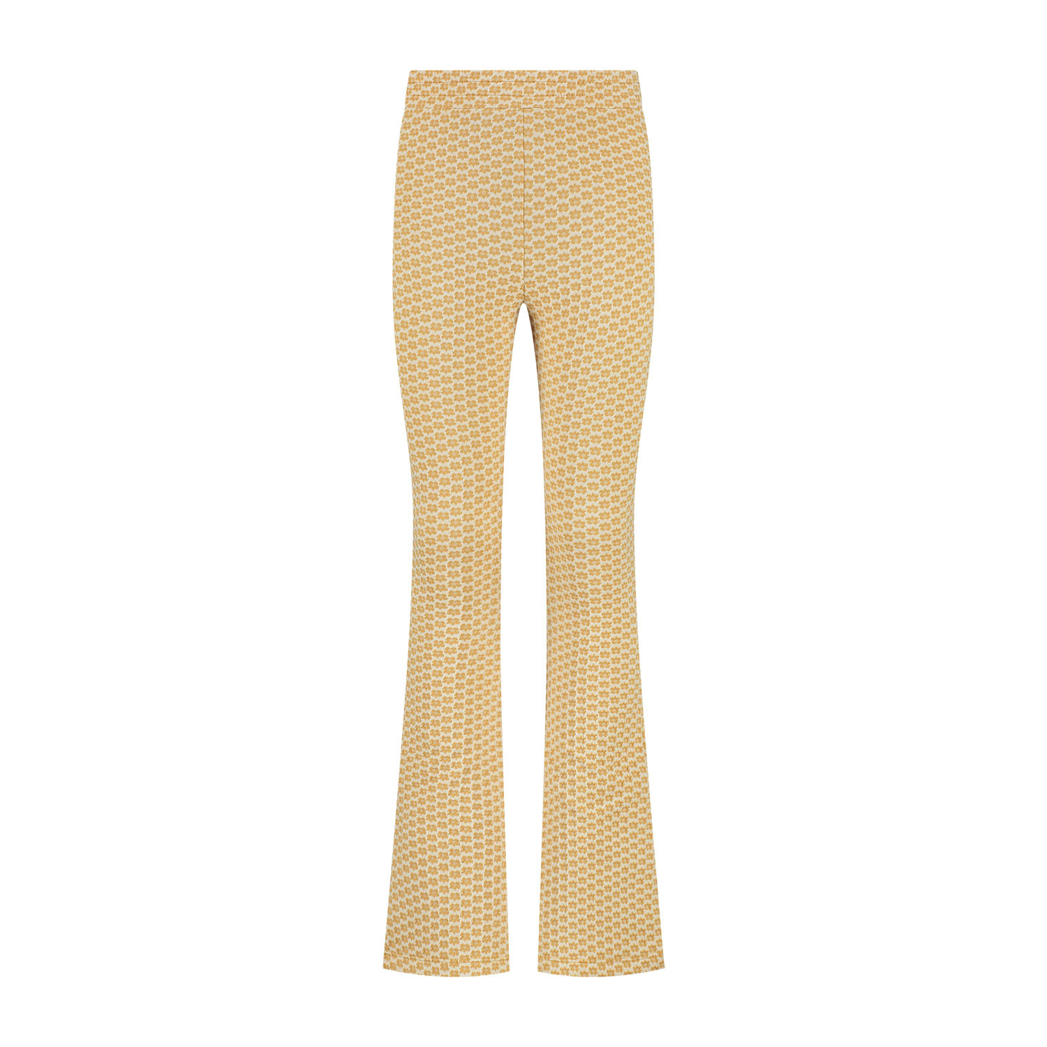 MAYCE zomer flair broek meisjes - oker geel - print MAYCE zomer flair broek meisjes - oker geel - print