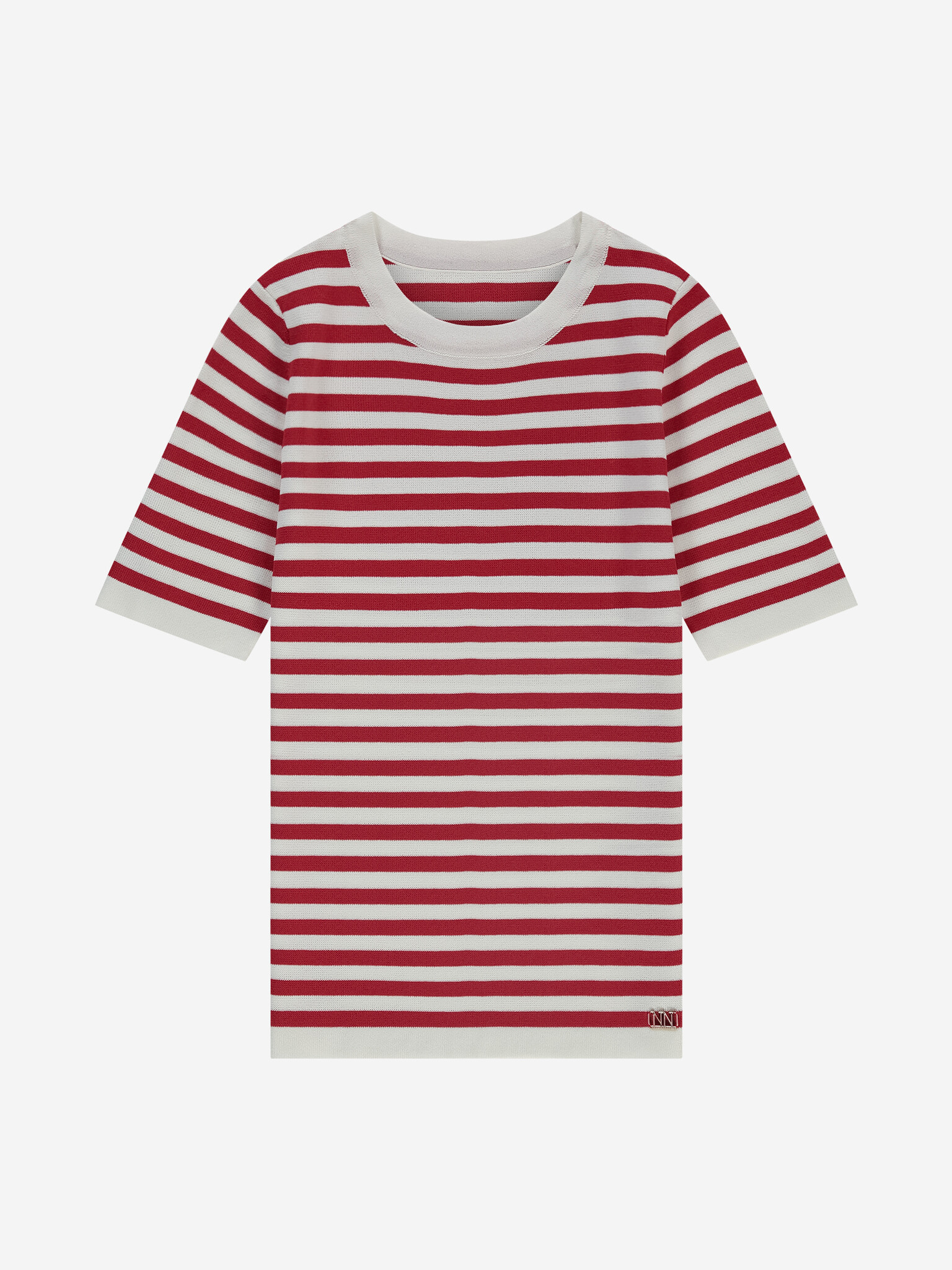 Nik&Nik zomer trui S/S gestreept meisjes - rood / off wit - Jolie Nik&Nik zomer trui S/S gestreept meisjes - rood / off wit - Jolie