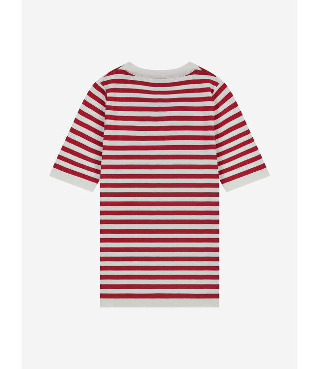 Nik&Nik zomer trui S/S gestreept meisjes - rood / off wit - Jolie