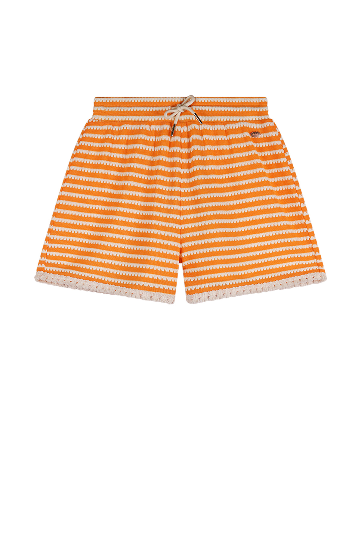 NoBell zomer short meisjes - melon - jersey, fancy streep - Sillas NoBell zomer short meisjes - melon - jersey, fancy streep - Sillas