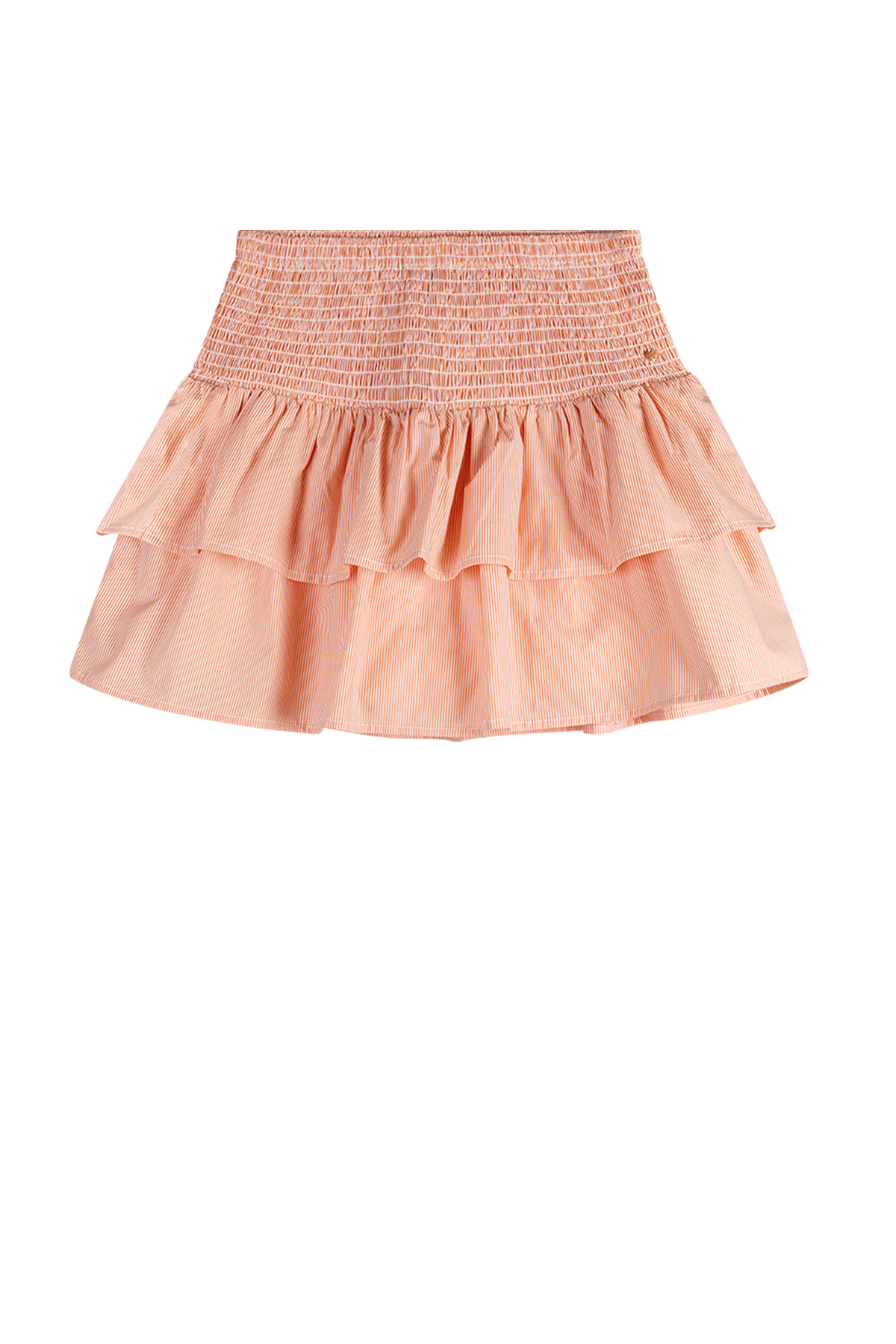 NoBell zomer rok meisjes - melon - gestreept, smock, ruffel - Nika NoBell zomer rok meisjes - melon - gestreept, smock, ruffel - Nika
