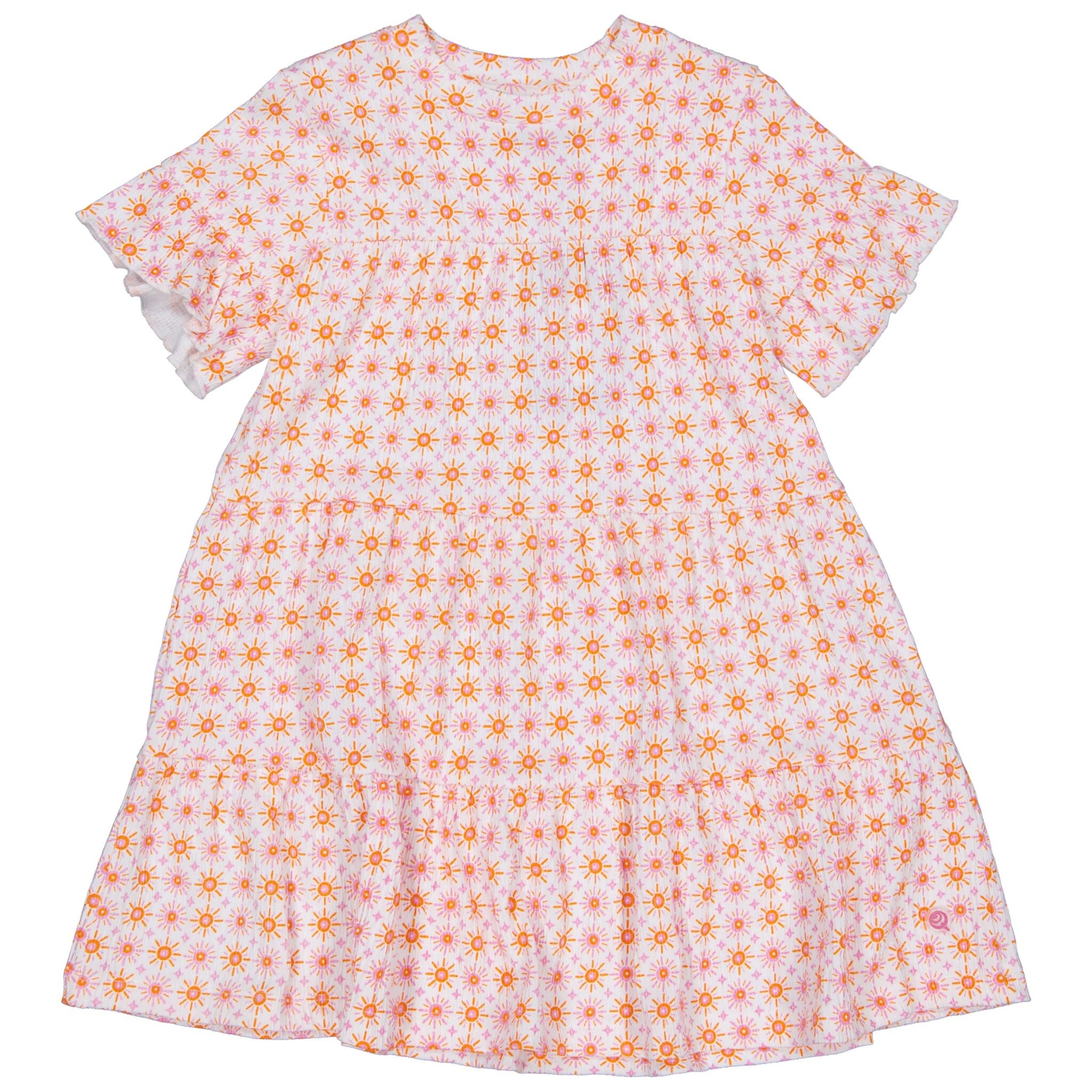 Quapi Zomer jurk meisjes - oranje - AOP grafisch - Zaara Quapi Zomer jurk meisjes - oranje - AOP grafisch - Zaara