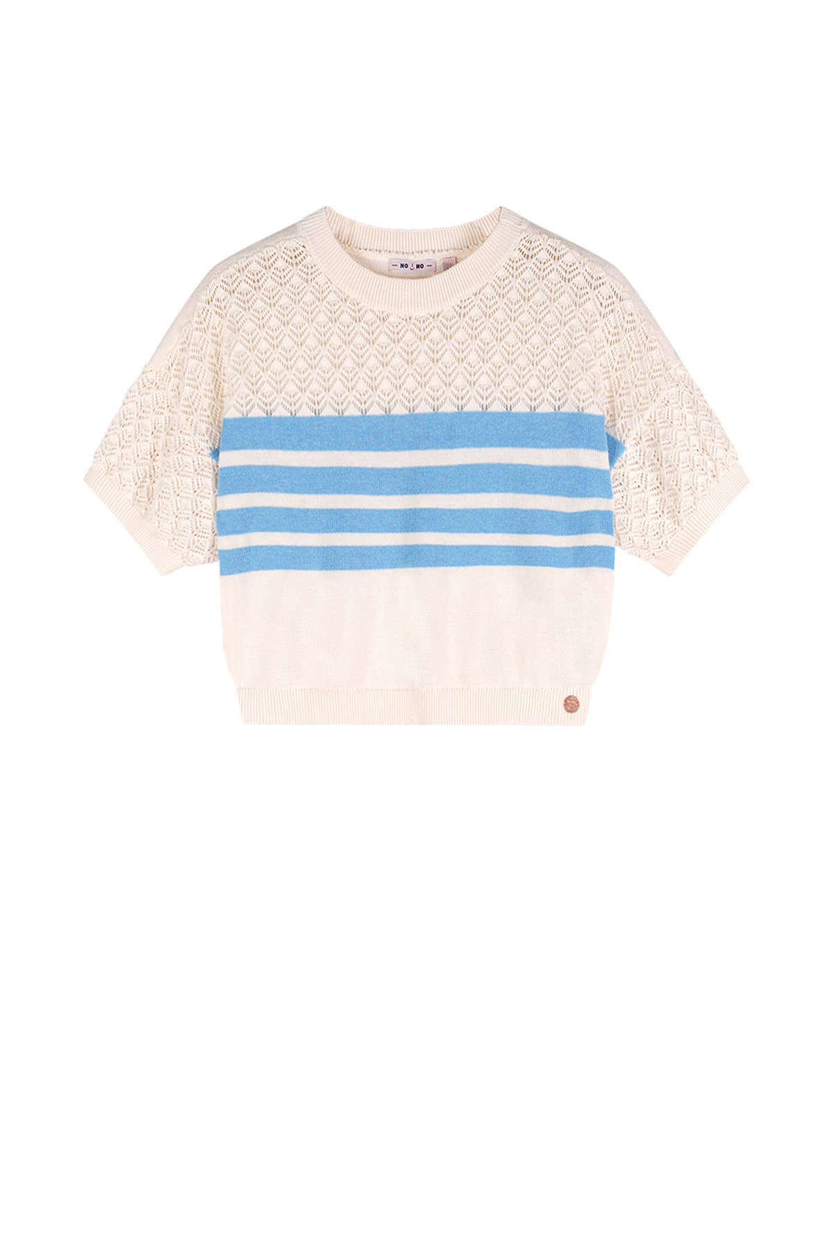 NoNo zomer sweater meisjes - blauw - gebreid - Keya NoNo zomer sweater meisjes - blauw - gebreid - Keya