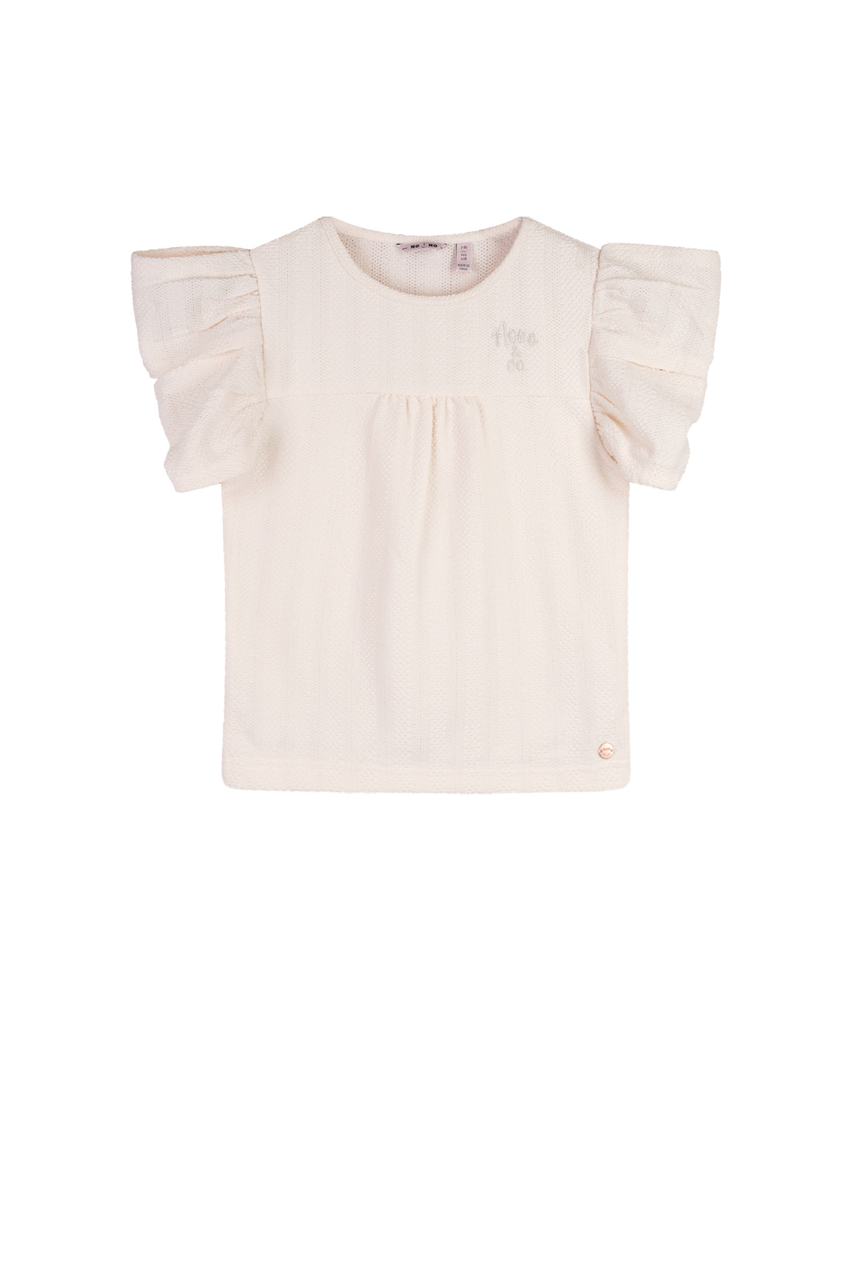 NoNo zomer top meisjes - ivoor wit - fancy mouw - Kit NoNo zomer top meisjes - ivoor wit - fancy mouw - Kit