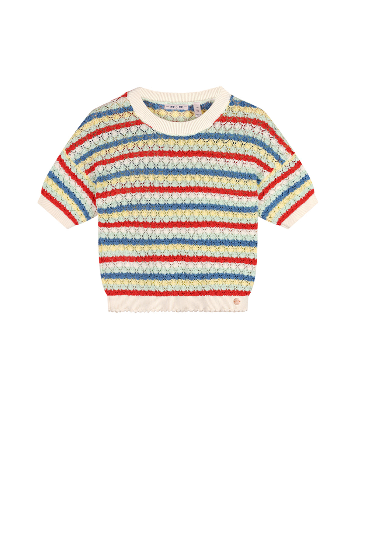 NoNo zomer sweater meisjes - ivoor wit - crochet gebreid - Keya NoNo zomer sweater meisjes - ivoor wit - crochet gebreid - Keya