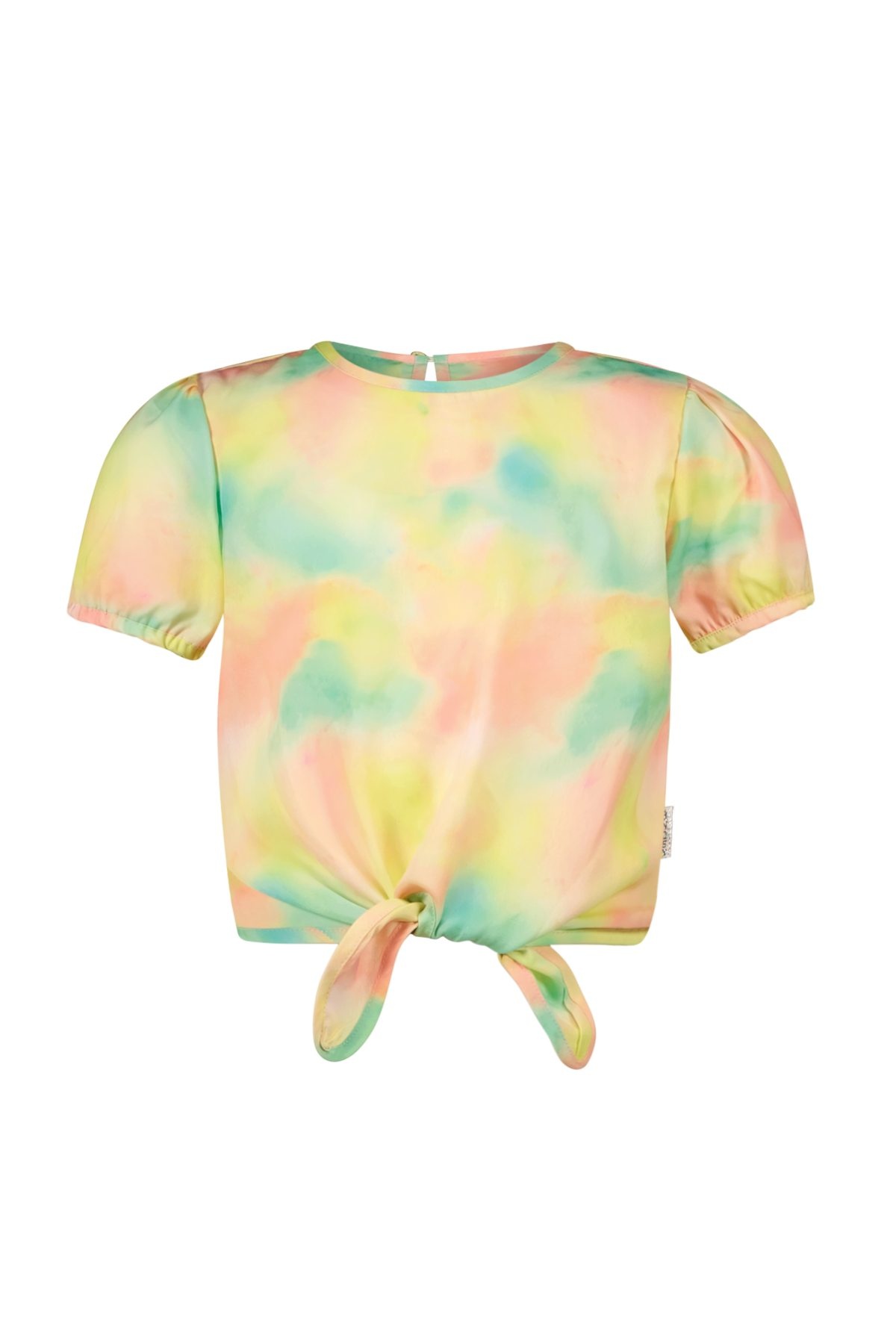 B.Nosy zomer top meisjes - roze/geel/groen AOP - knoop - Bonny B.Nosy zomer top meisjes - roze/geel/groen AOP - knoop - Bonny