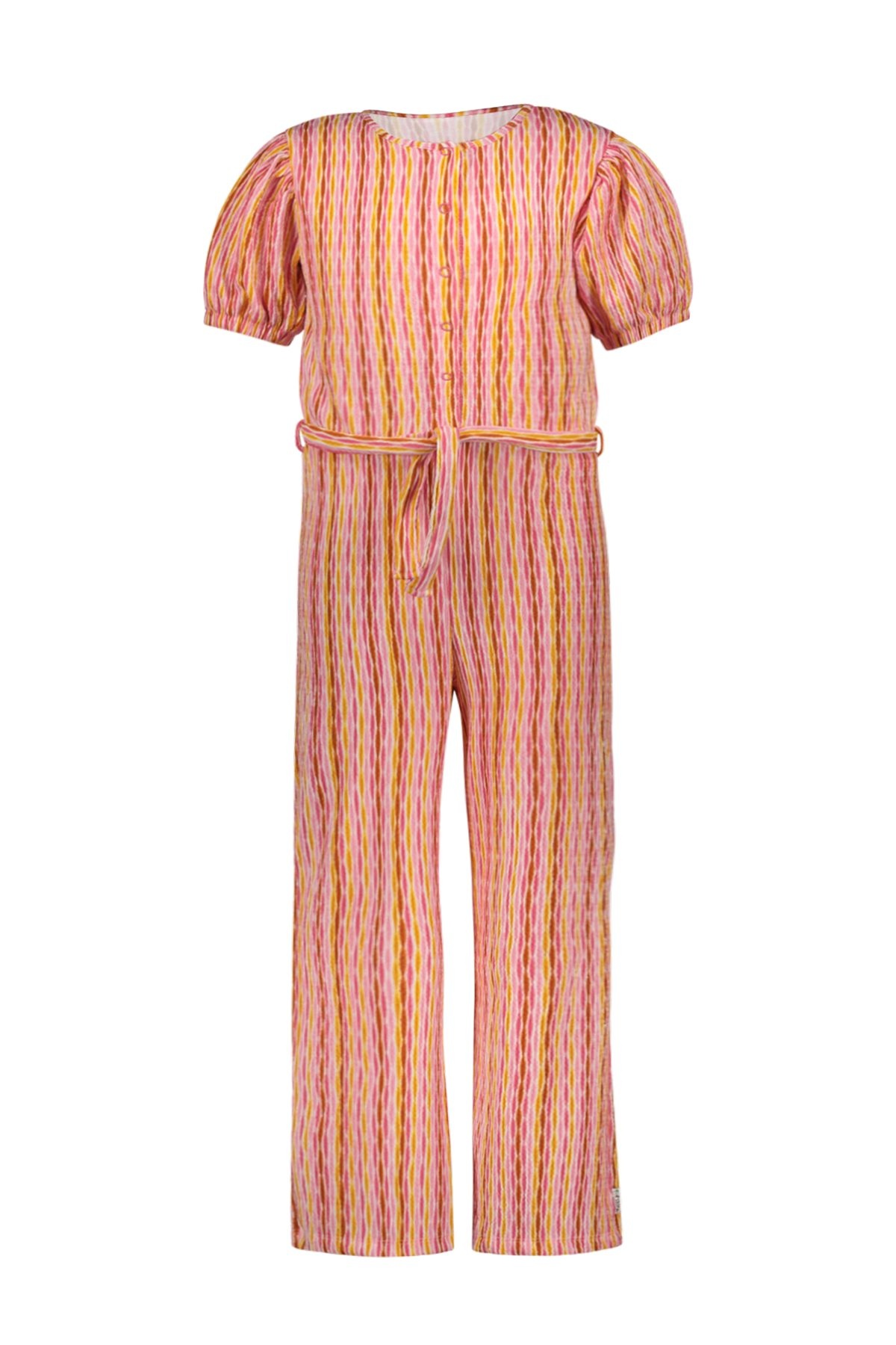 B.Nosy zomer jumpsuit meisjes - roze AOP - riem - Pallas B.Nosy zomer jumpsuit meisjes - roze AOP - riem - Pallas