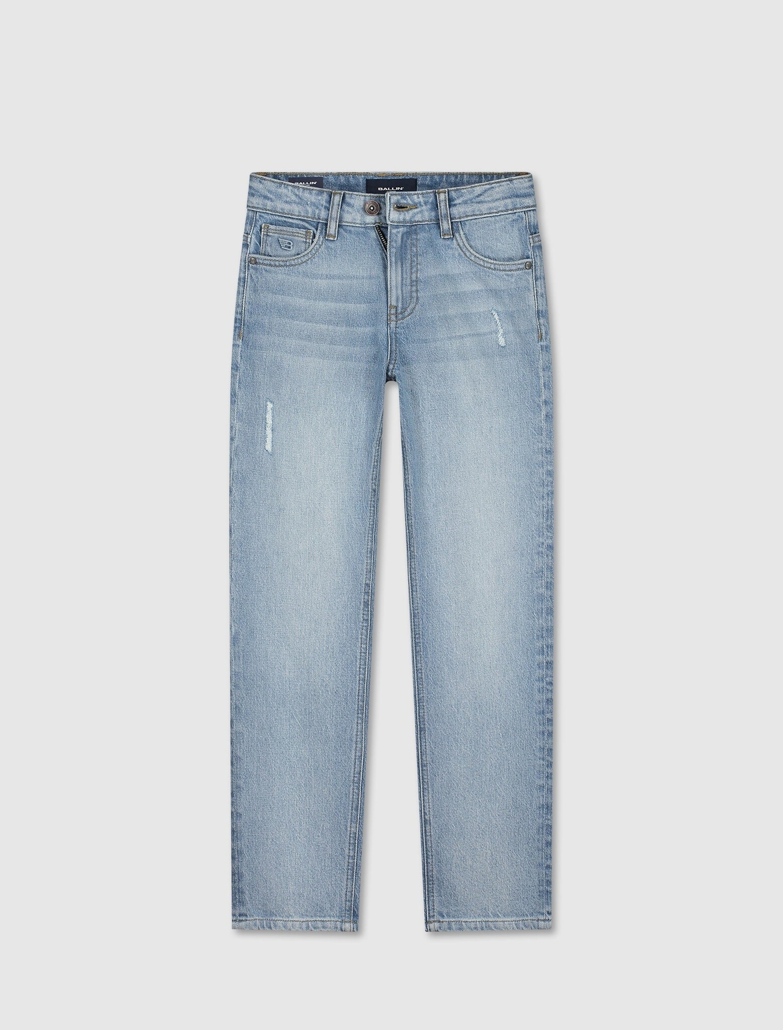 Ballin Zomer jeans broek jongens - licht blauw - Boaz - regular fit Ballin Zomer jeans broek jongens - licht blauw - Boaz - regular fit