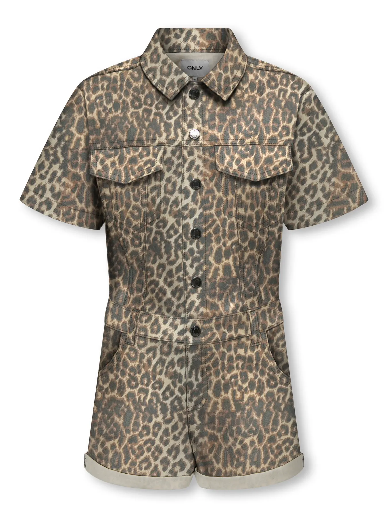Kids ONLY zomer jumpsuit meisjes - AOP - bruin - Kognaomi-castel Kids ONLY zomer jumpsuit meisjes - AOP - bruin - Kognaomi-castel
