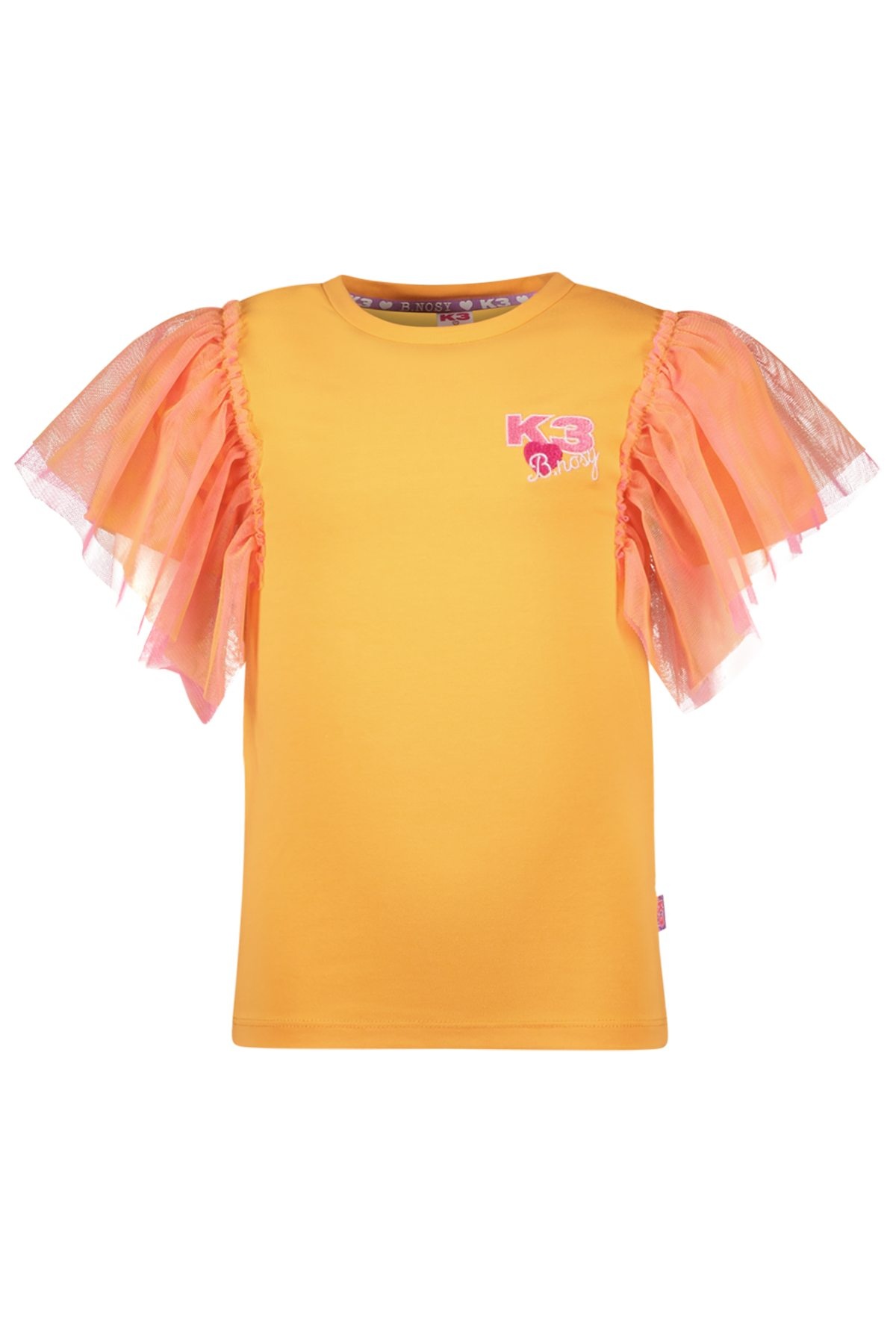 B.Nosy zomer t-shirt meisjes - K3 - oranje - mesh - Tora B.Nosy zomer t-shirt meisjes - K3 - oranje - mesh - Tora