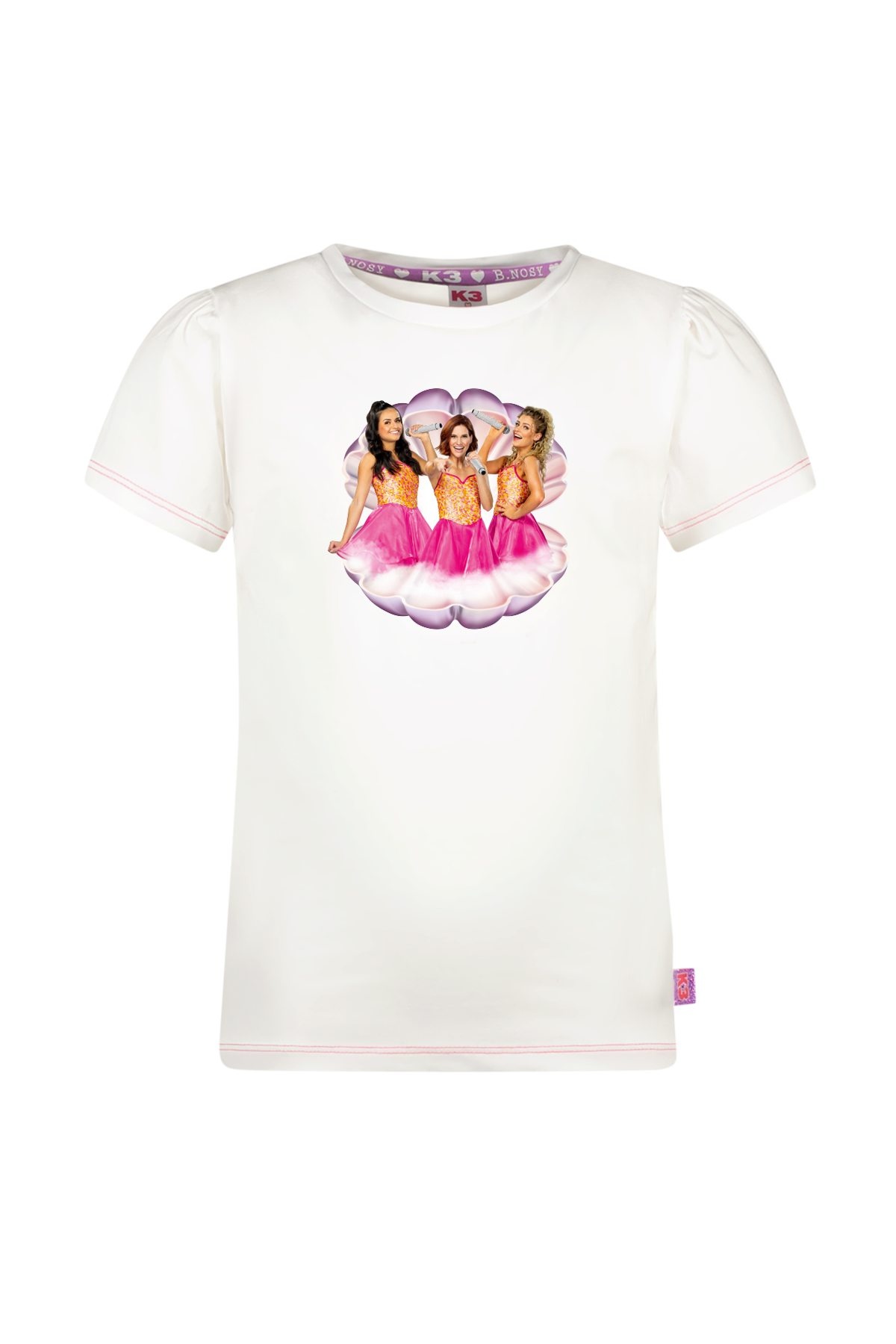 B.Nosy zomer t-shirt meisjes - K3 - katoen wit - Tammy B.Nosy zomer t-shirt meisjes - K3 - katoen wit - Tammy