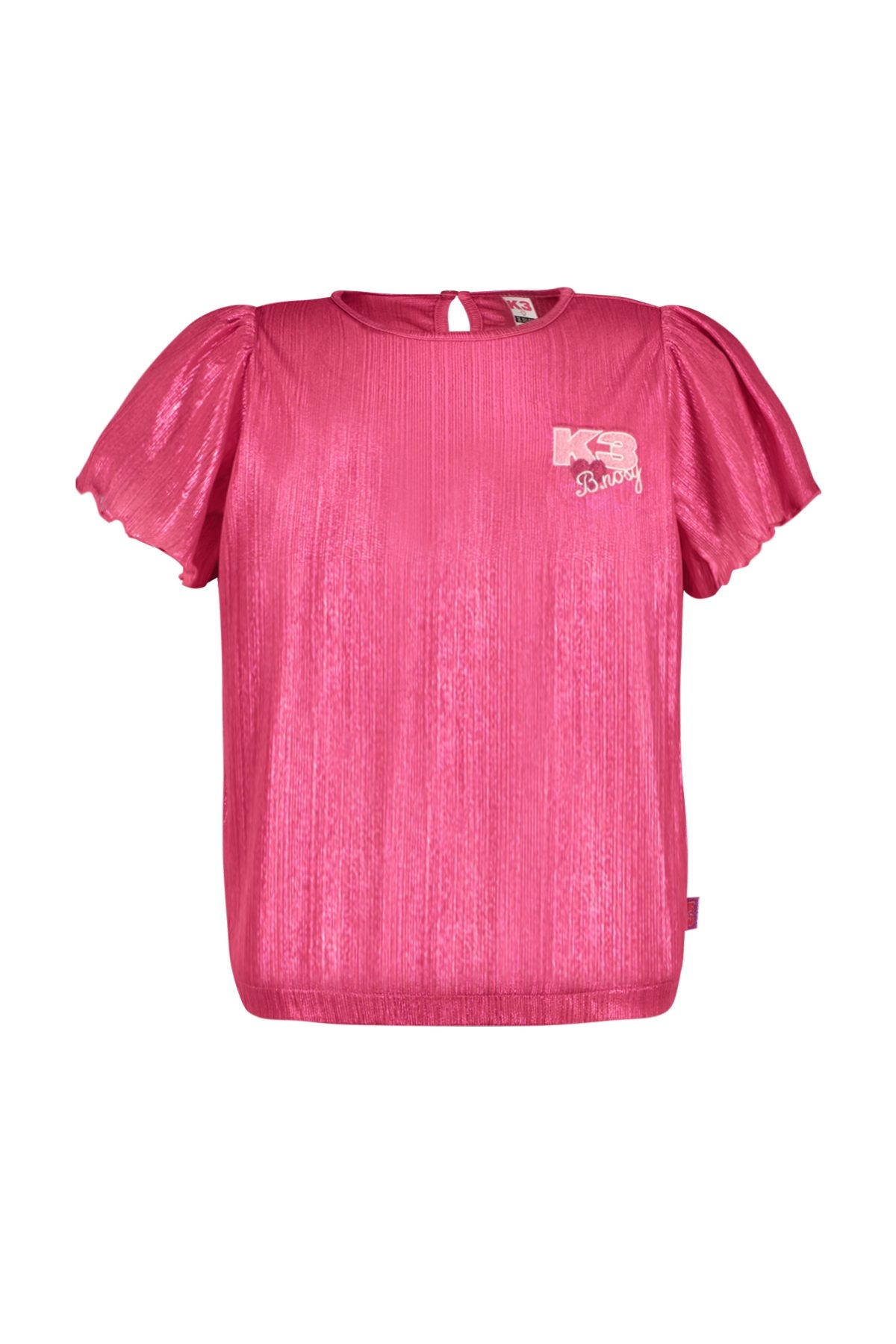 B.Nosy zomer top meisjes - K3 - sugar plum roze AOP - metallic, plissee - Brynn B.Nosy zomer top meisjes - K3 - sugar plum roze AOP - metallic, plissee - Brynn