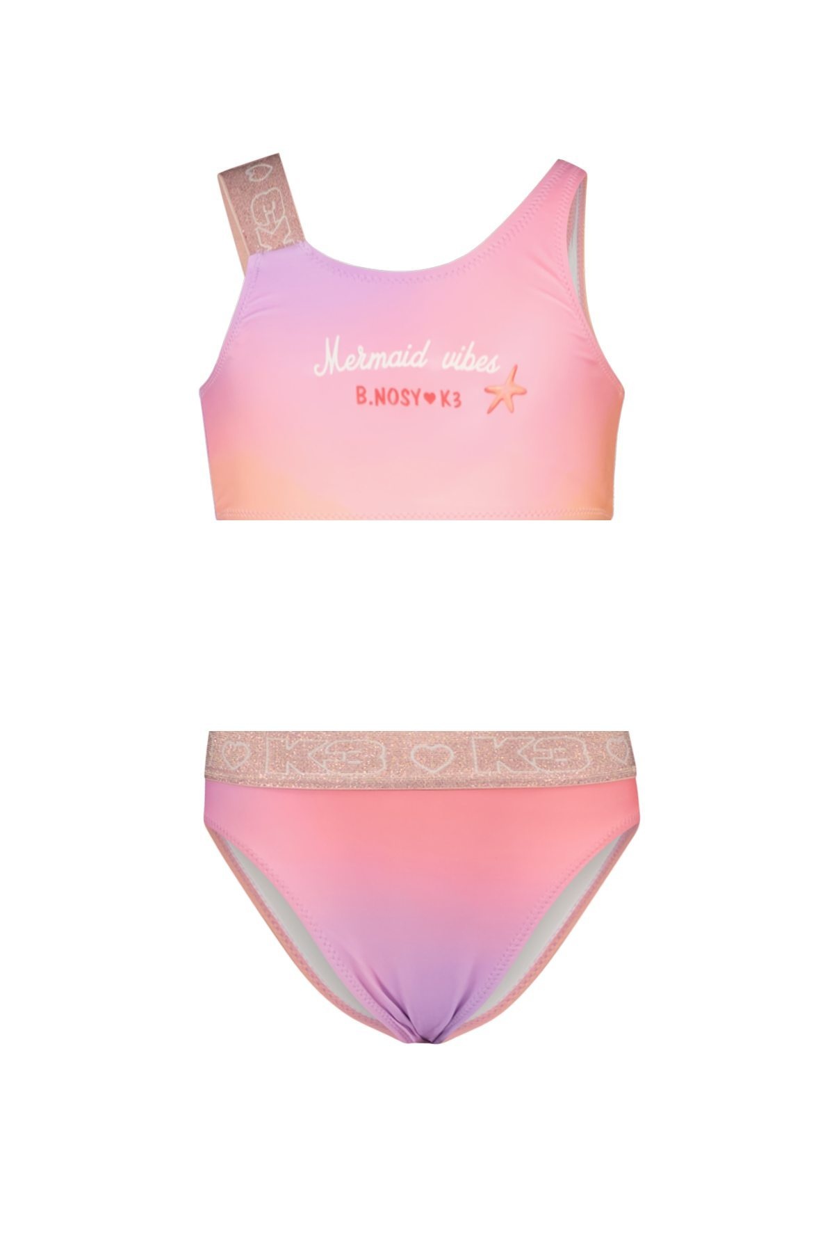 B.Nosy zomer bikini meisjes - K3 - roze, tie dye zeemeermin AOP - Wixie B.Nosy zomer bikini meisjes - K3 - roze, tie dye zeemeermin AOP - Wixie