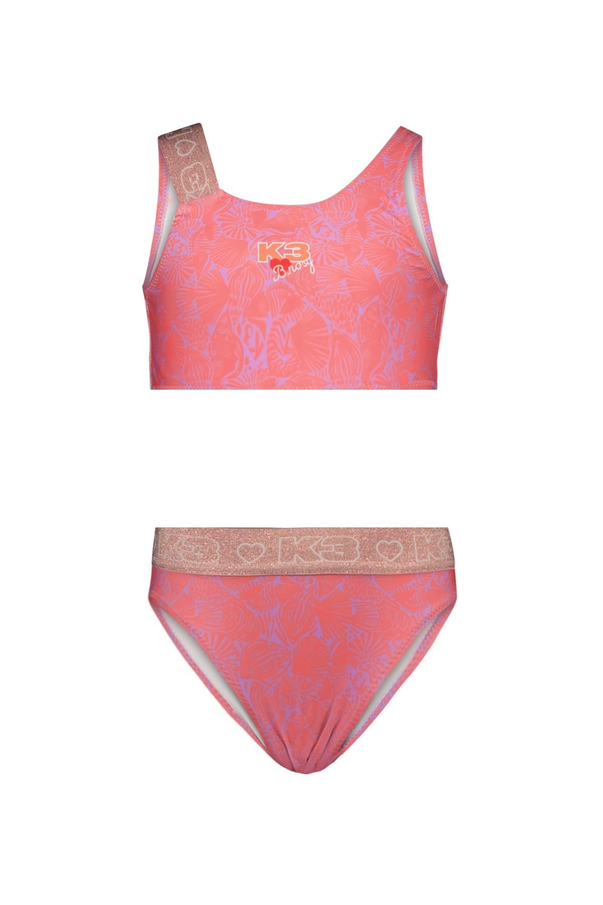 B.Nosy zomer bikini meisjes - K3 - paars AOP - Wixie B.Nosy zomer bikini meisjes - K3 - paars AOP - Wixie