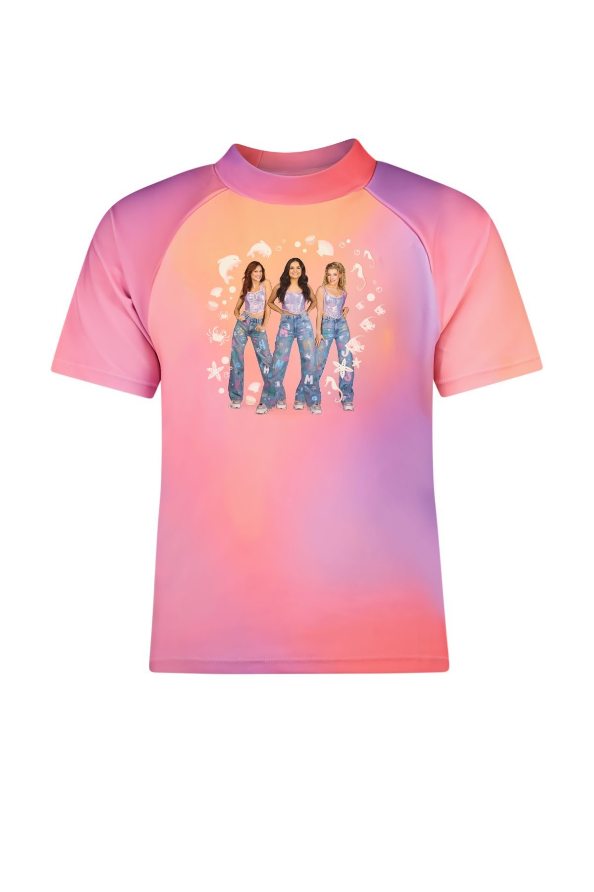 B.Nosy zomer UV shirt meisjes - K3 - roze, tie dye zeemeermin AOP - Water B.Nosy zomer UV shirt meisjes - K3 - roze, tie dye zeemeermin AOP - Water