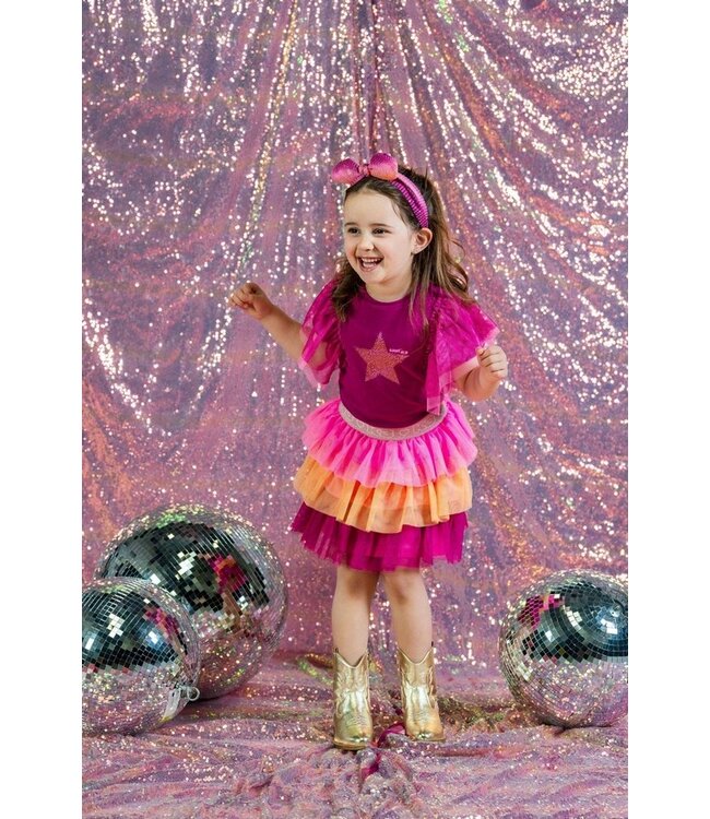 B.Nosy zomer t-shirt meisjes - K3 - fuchsia - mesh - Tora